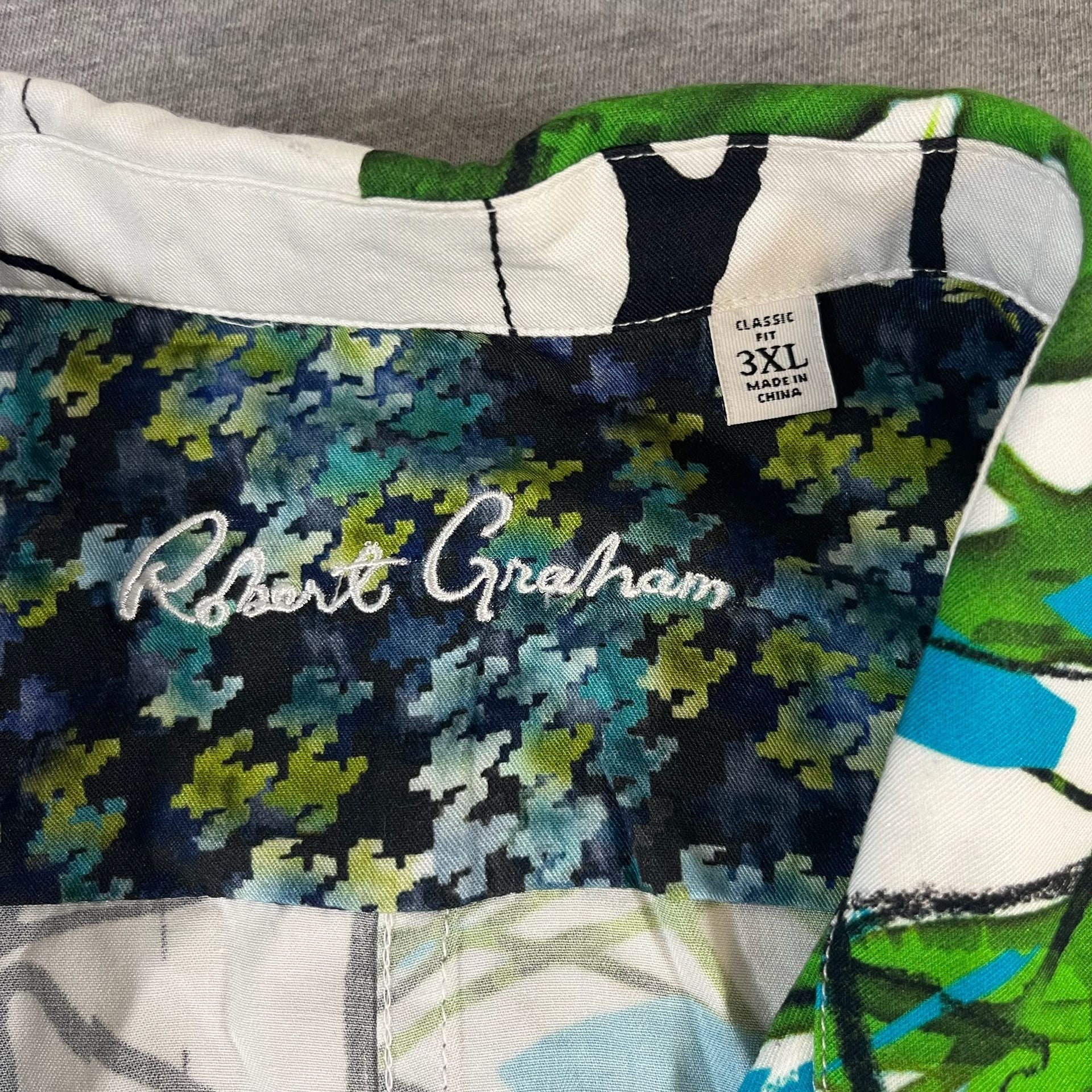 Robert Graham Vibrant Abstract Splatter Print Button-Down Shirt Men’s 3XL 6