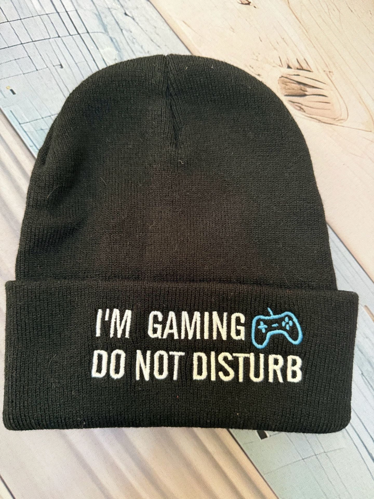 Unbranded I'm Gaming Do Not Disturb Black Beanie 1