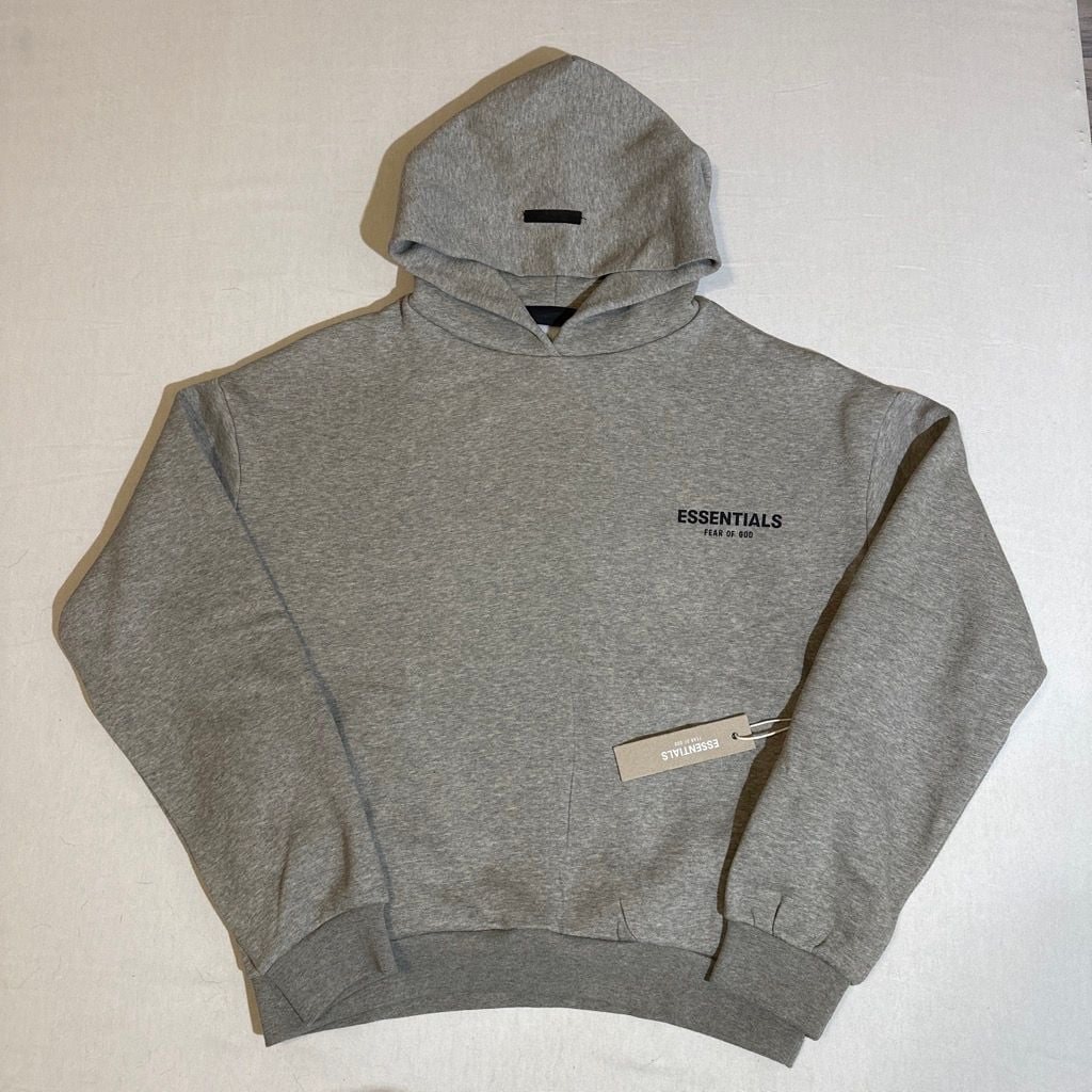 Essentials Fear of God Grey Pullover Hoodie Size S 2