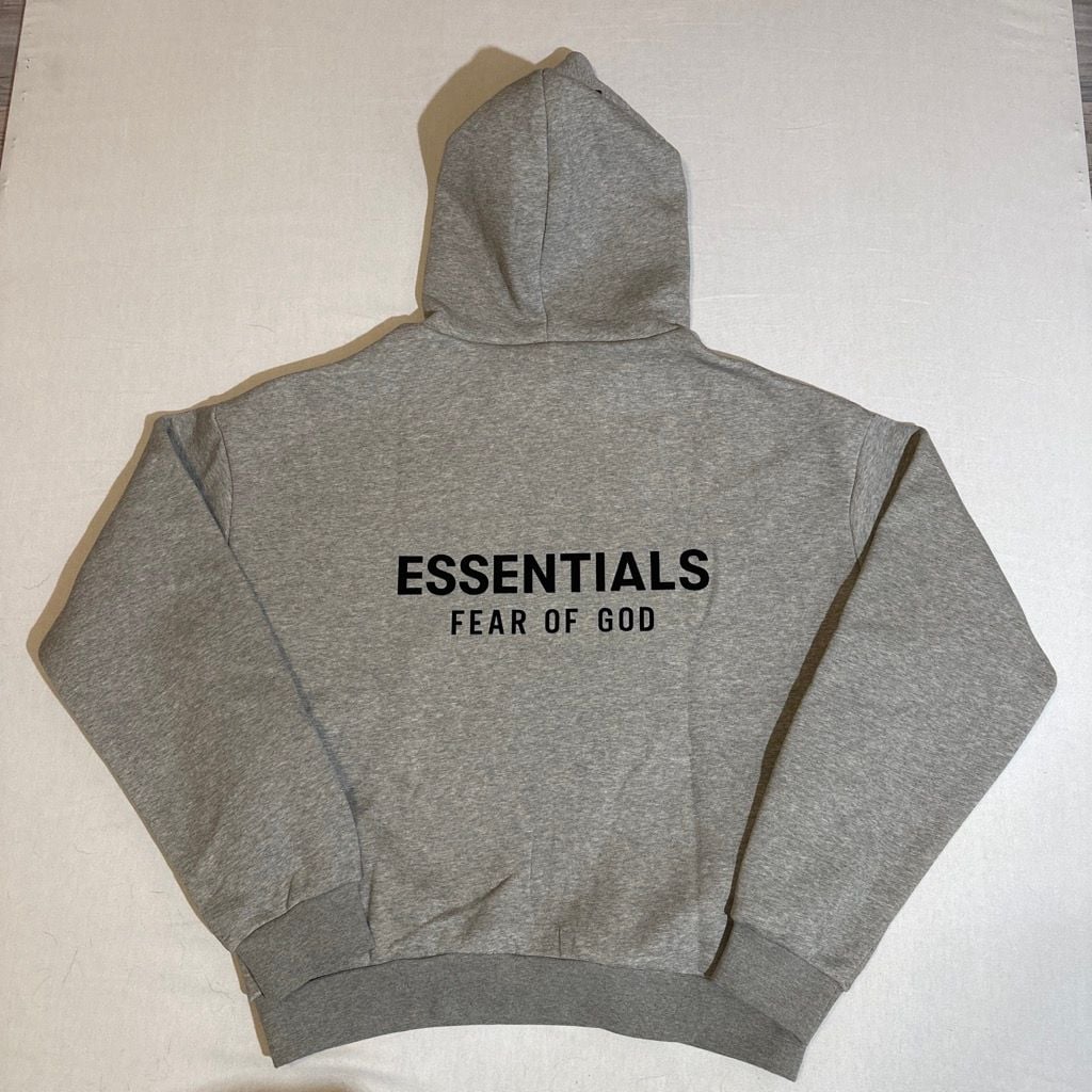 Essentials Fear of God Grey Pullover Hoodie Size S 3
