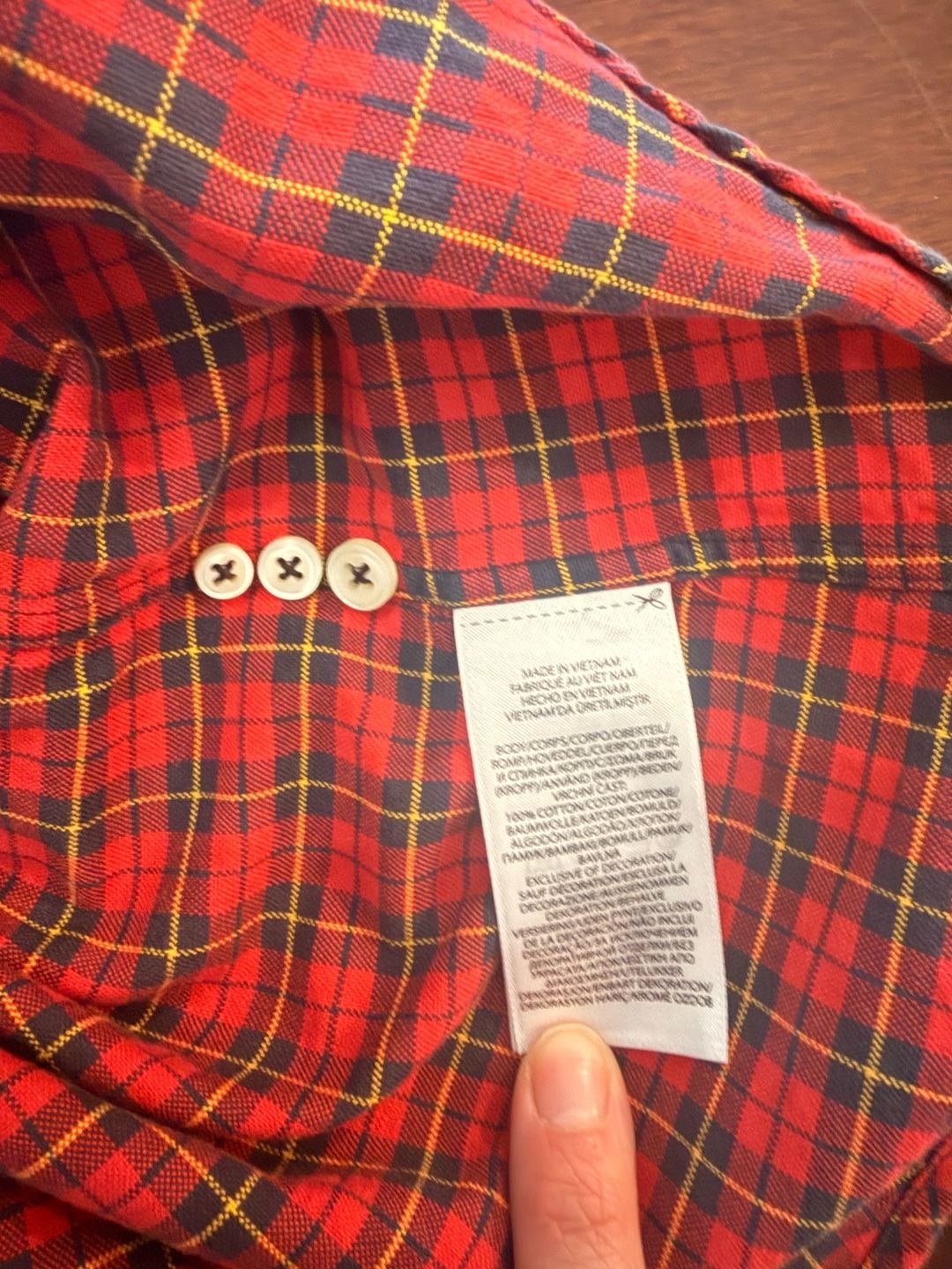Ralph Lauren Classic Fit Plaid Button Down Shirt Size M Red 5