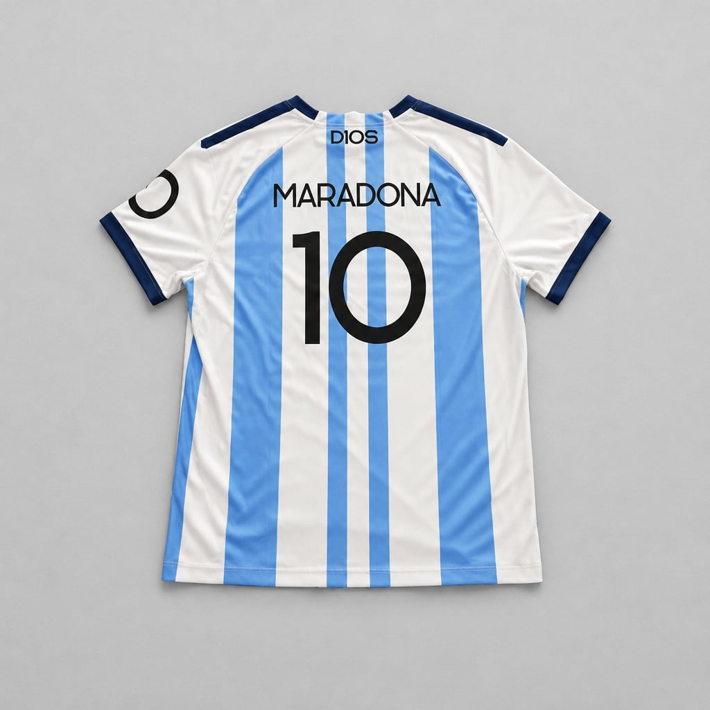 M10 Argentina Jersey Size S Blue White 3