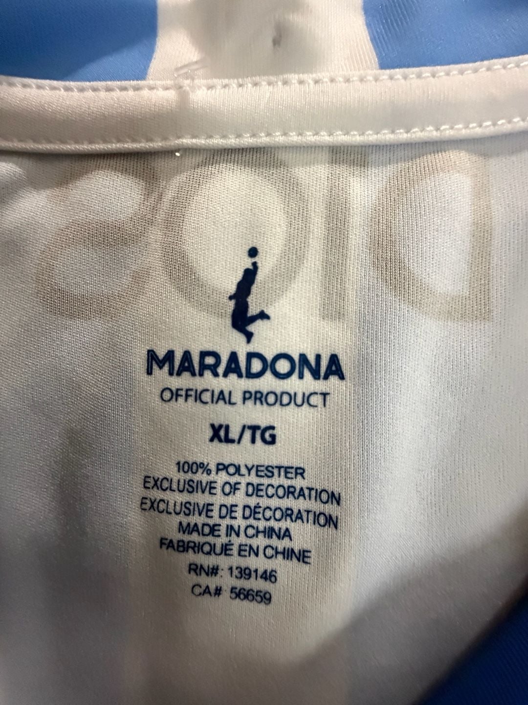 M10 Argentina Jersey Size S Blue White 5