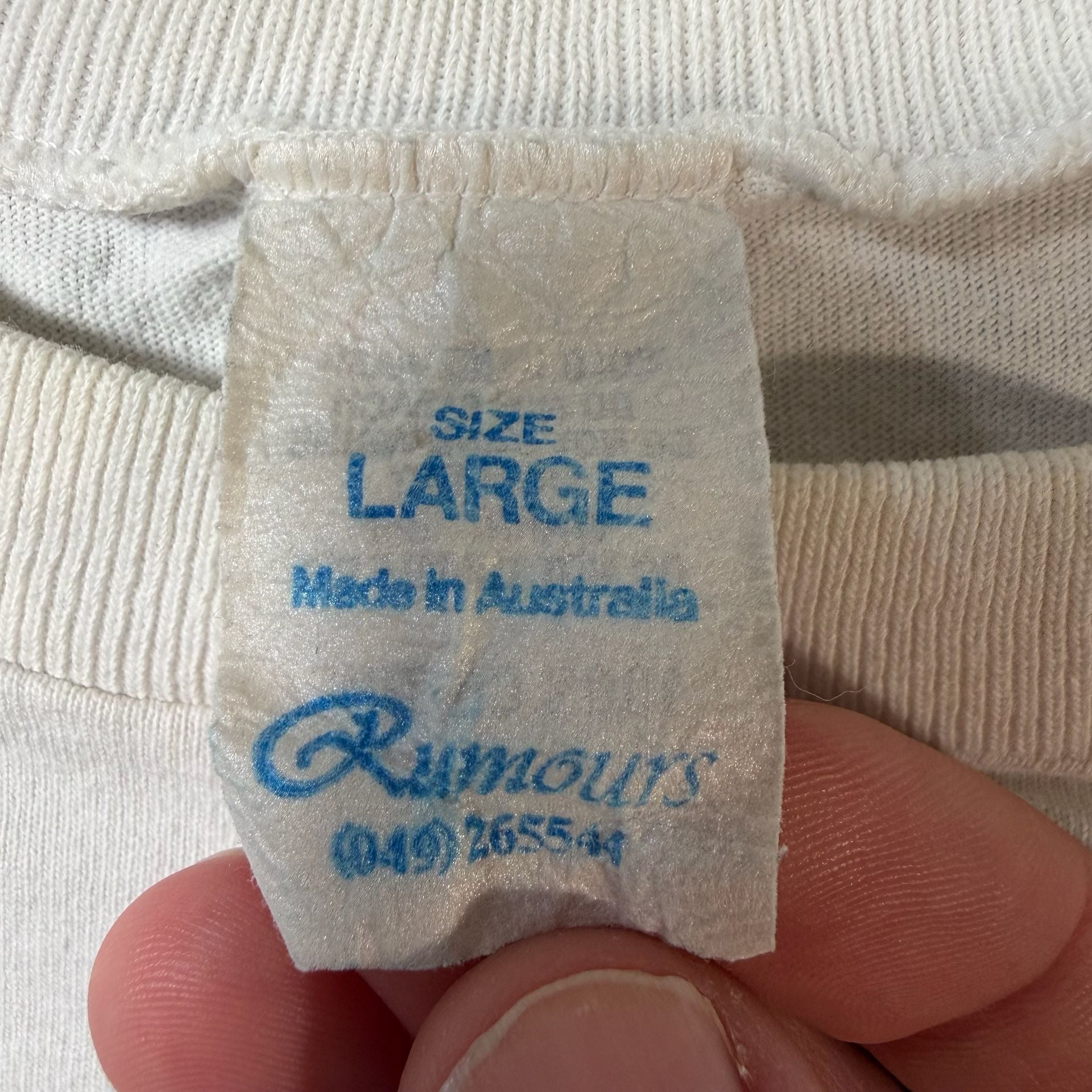 Made in Australia Rumours Hunter Valley Australia T-Shirt Size Large Vintage 4