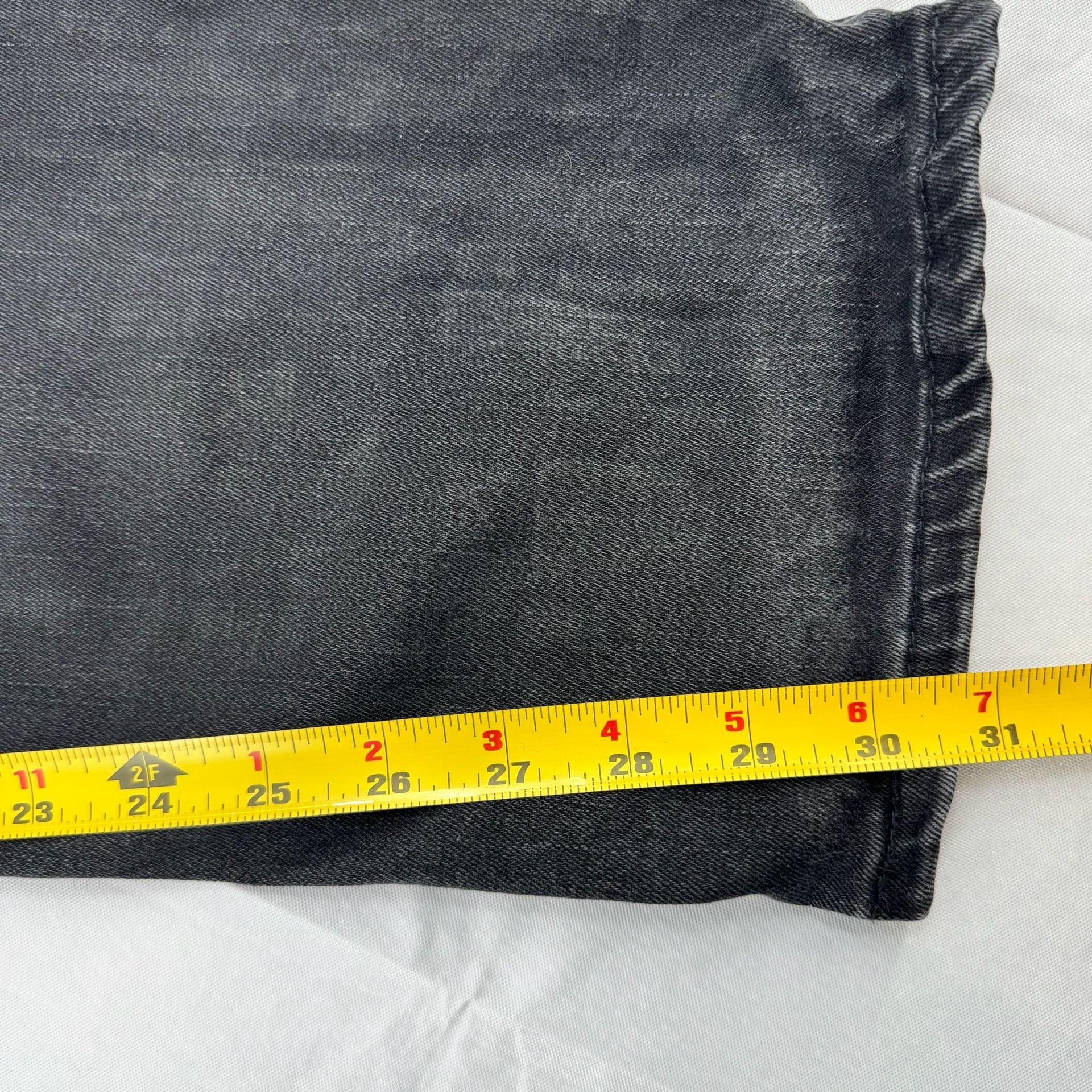 Levi's 514 Slim Straight Jeans 34x32 Black Denim Pre-Owned 5