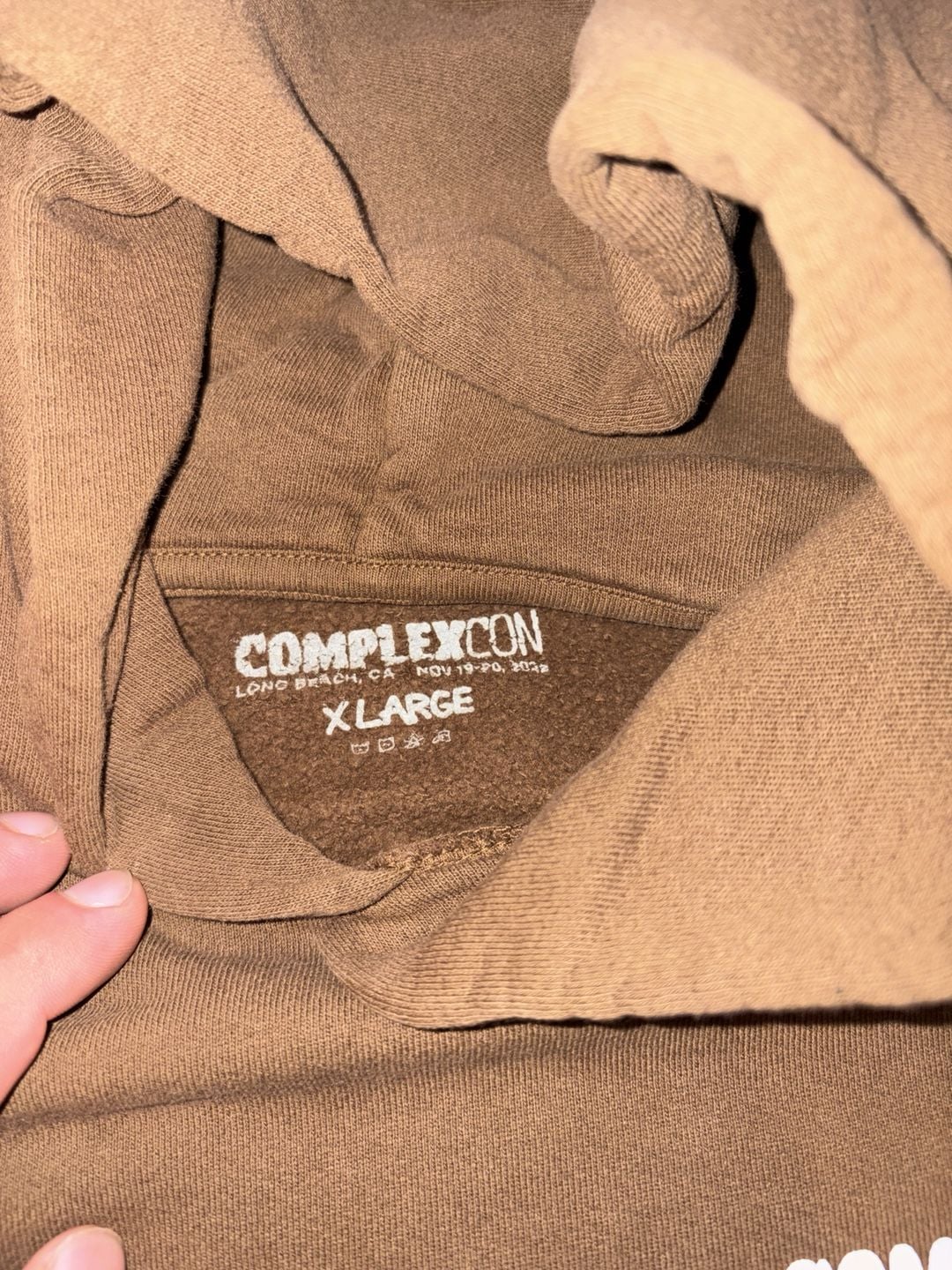 ComplexCon 2022 Long Beach Verdy Brown Hoodie Size XL 4