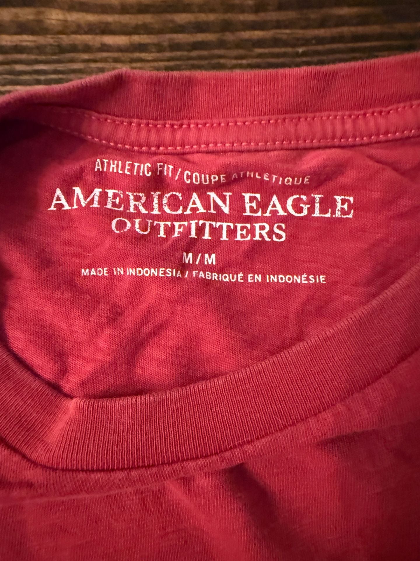 American Eagle Outfitters Men's Red Crew Neck Standard Fit Long ..., 3