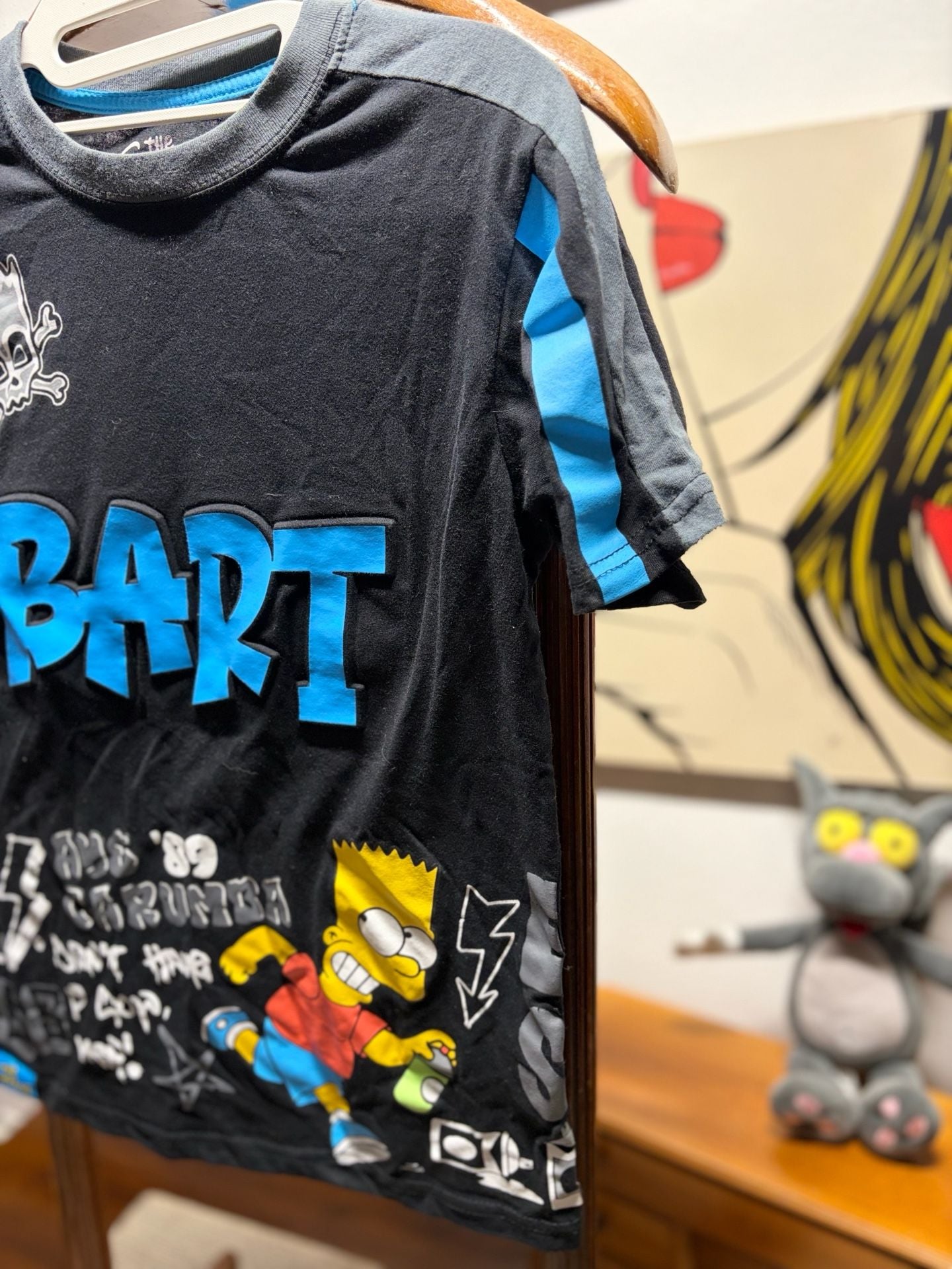 The Simpsons Bart Simpson Graphic T-Shirt Black Size XL Youth 4