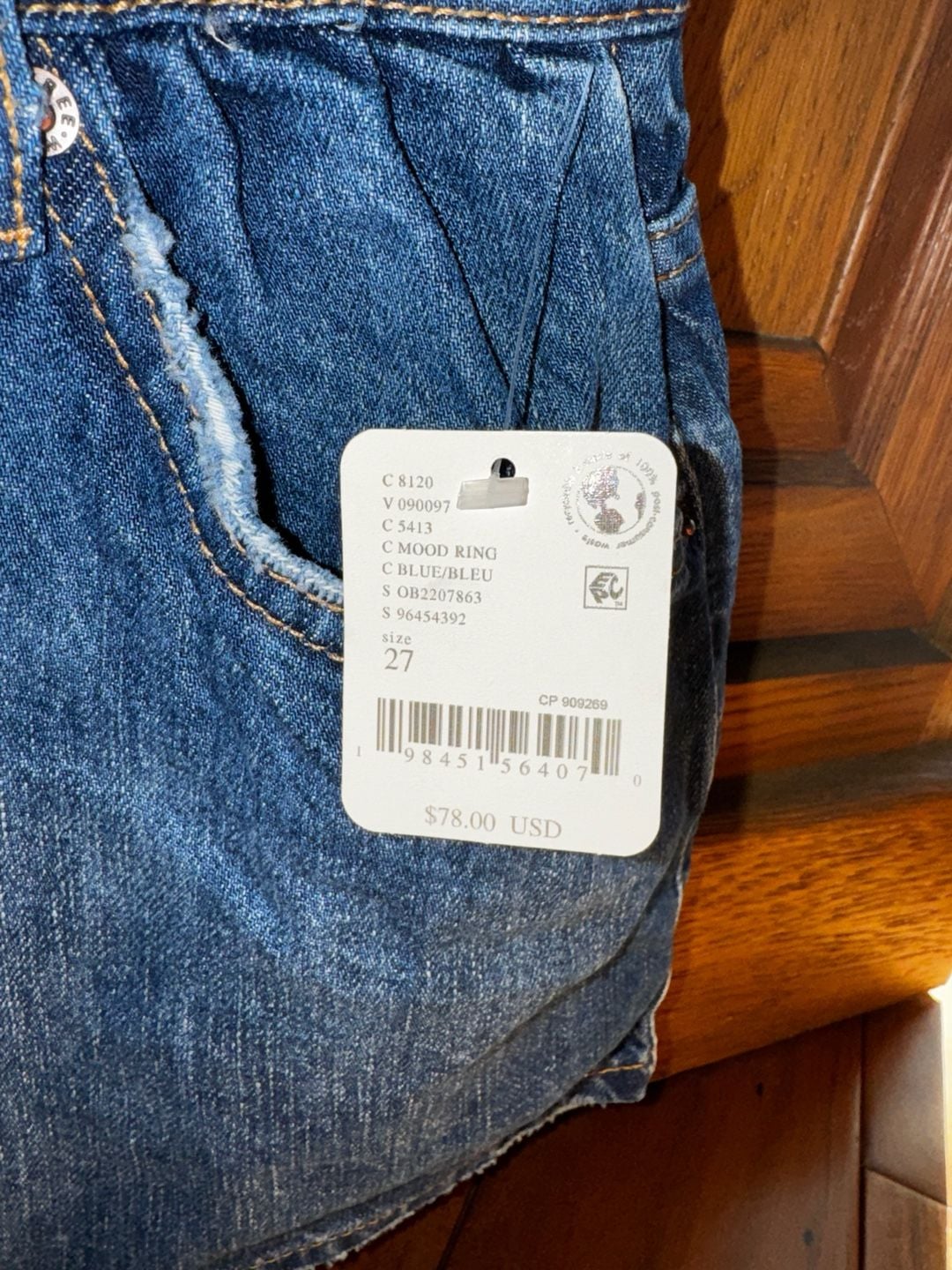We The Free Demi Denim Skort Size 27 Blue 3