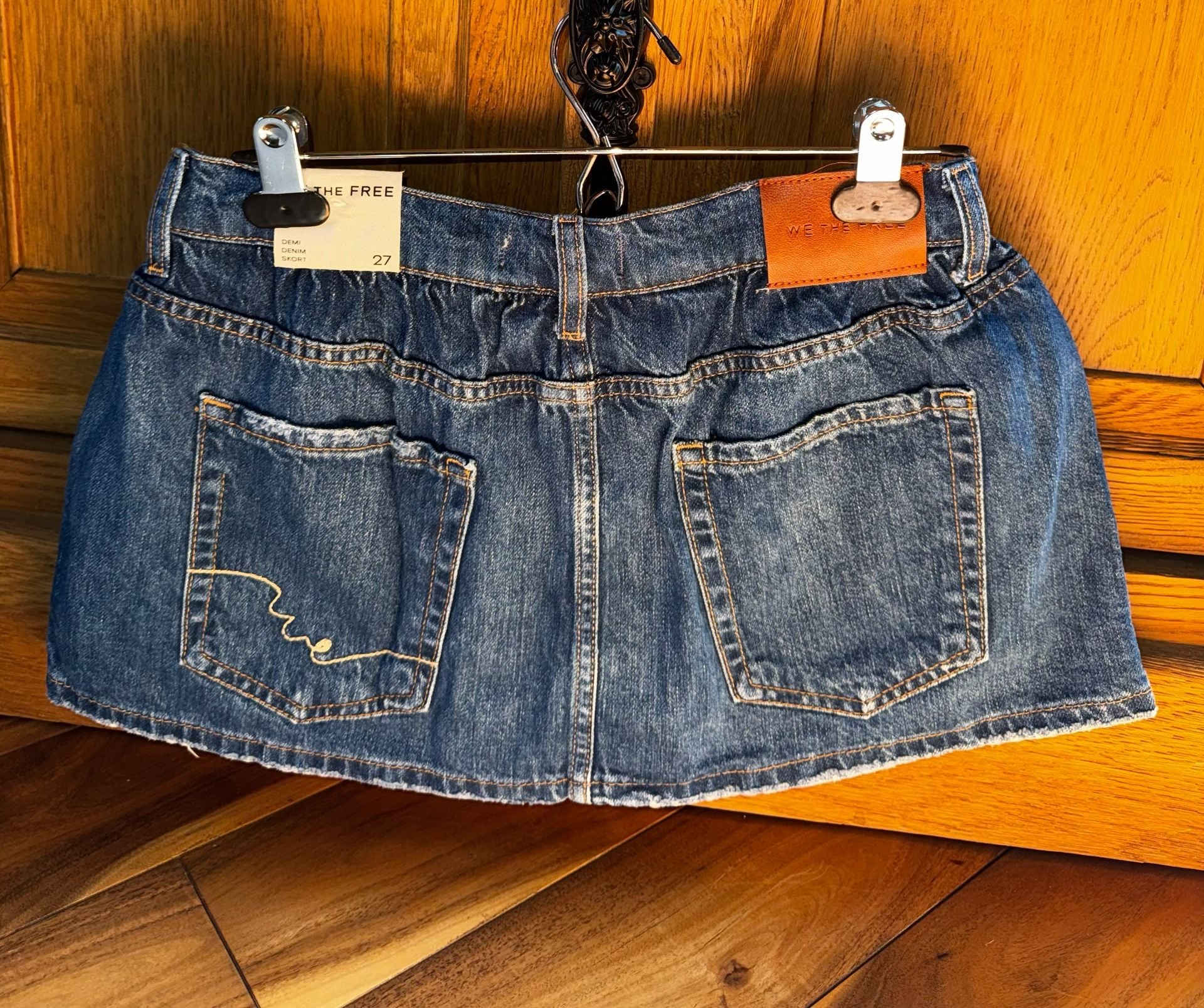 We The Free Demi Denim Skort Size 27 Blue 4