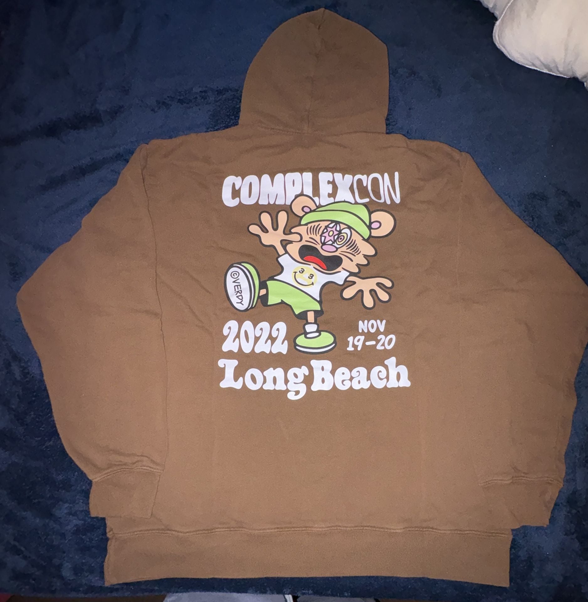 ComplexCon 2022 Long Beach Verdy Brown Hoodie Size XL 2