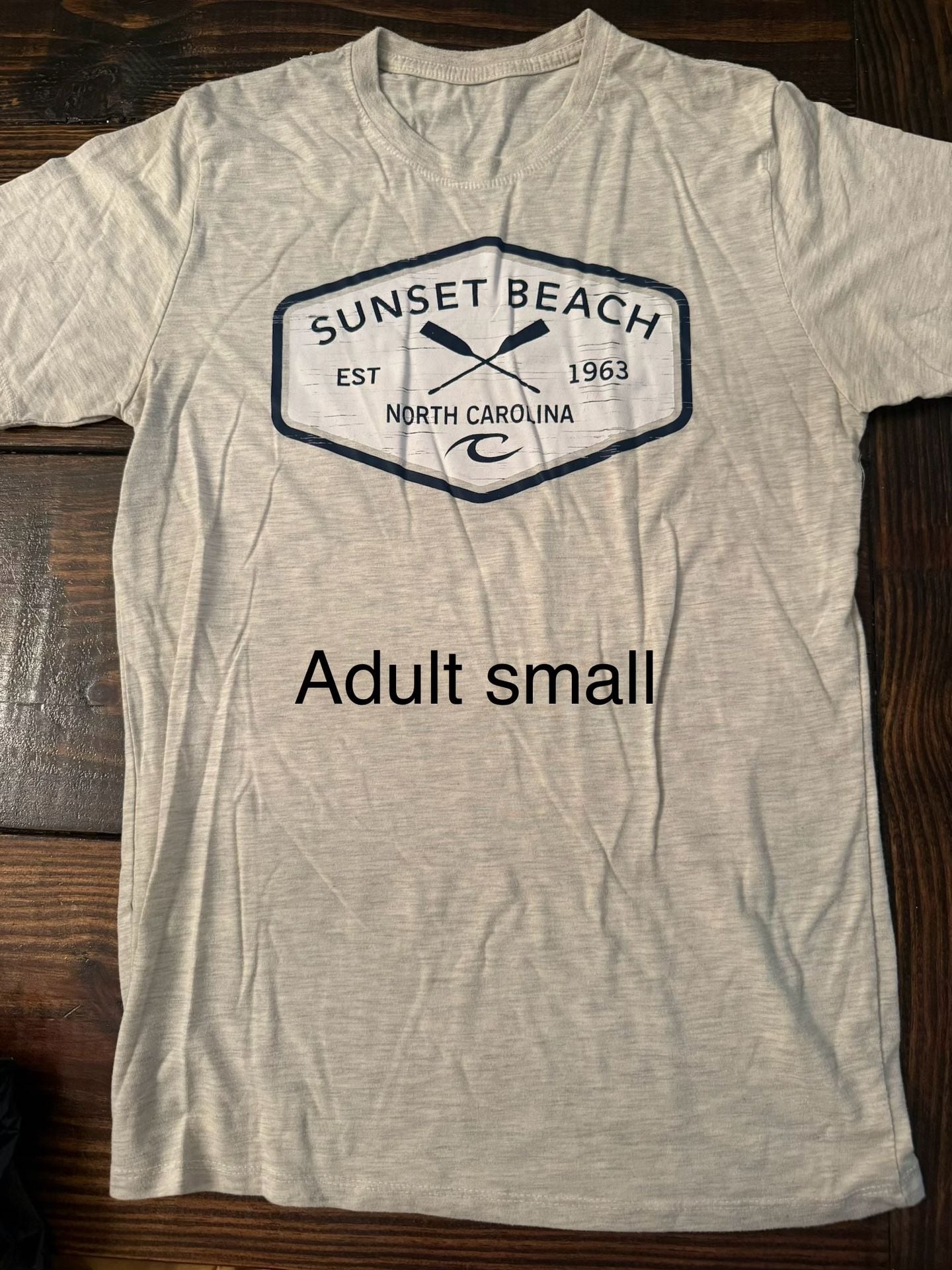Sunset Beach North Carolina T-Shirt Adult Small Gray 2
