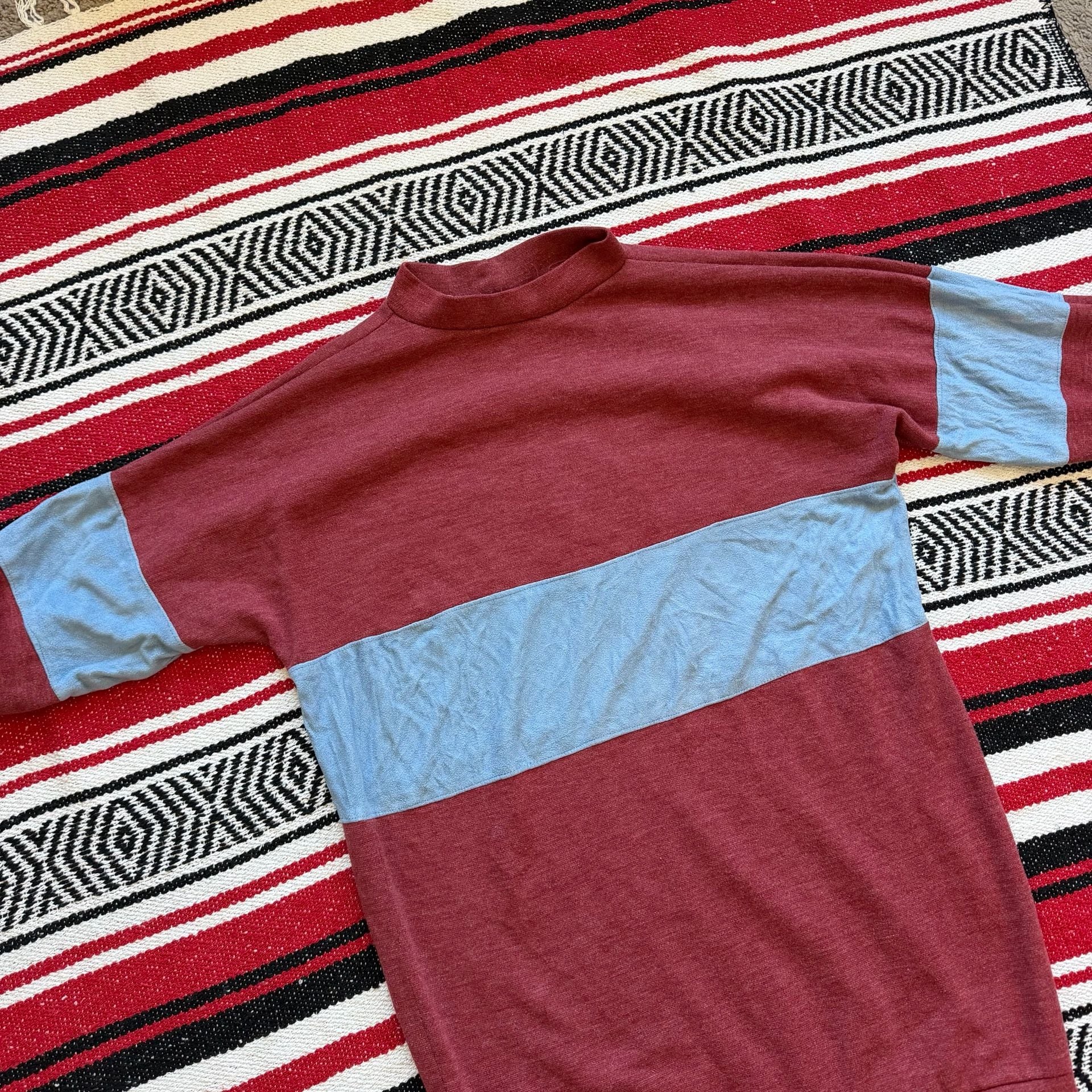 True Vintage 1950s Rough-Sewn Striped Sports Knit Top - Sz L 3