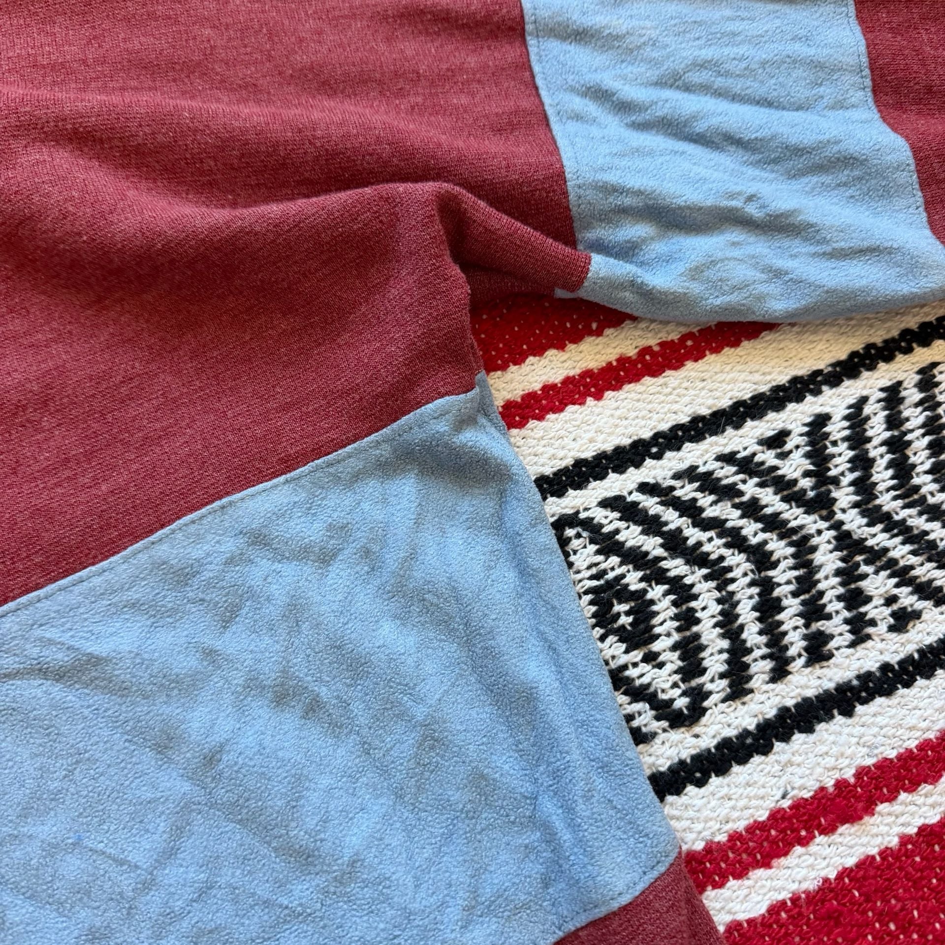 True Vintage 1950s Rough-Sewn Striped Sports Knit Top - Sz L 6