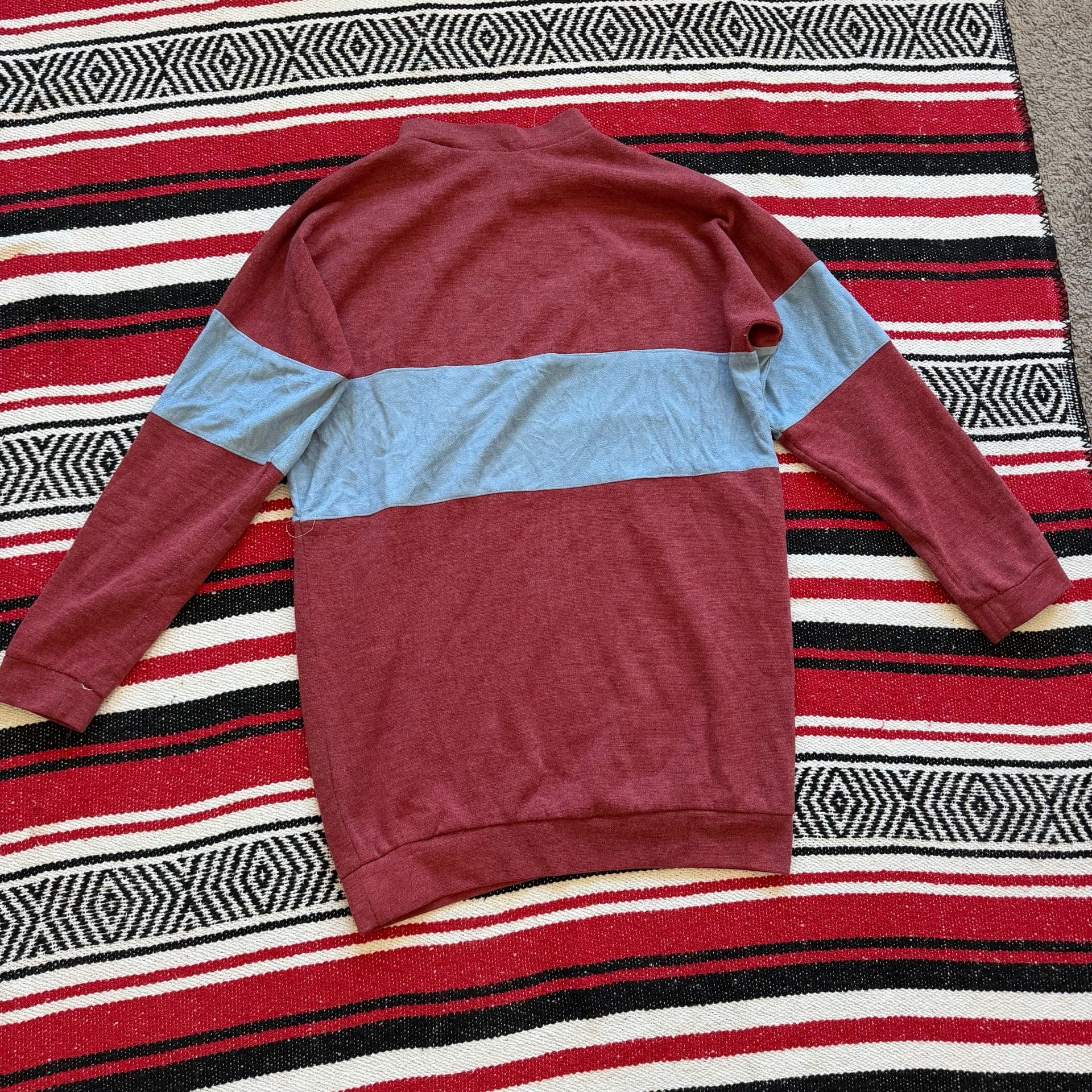 True Vintage 1950s Rough-Sewn Striped Sports Knit Top - Sz L 7