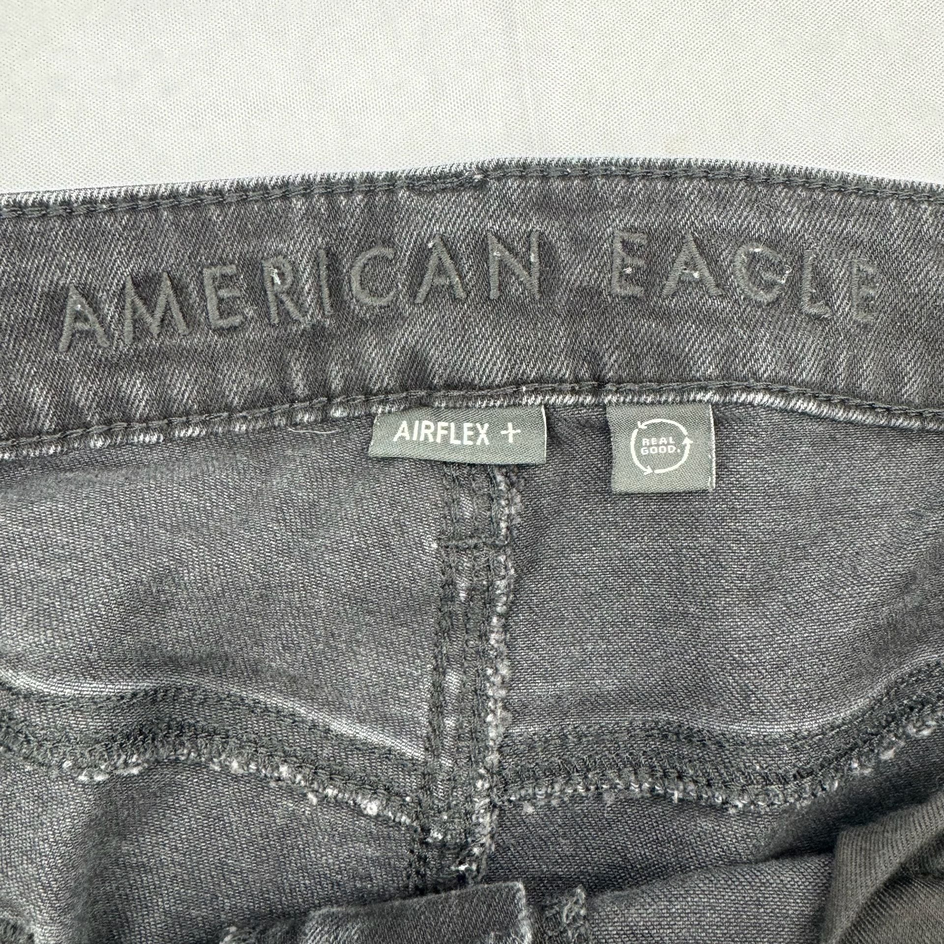 American Eagle Slim Straight Jeans Black Size 33x30 3