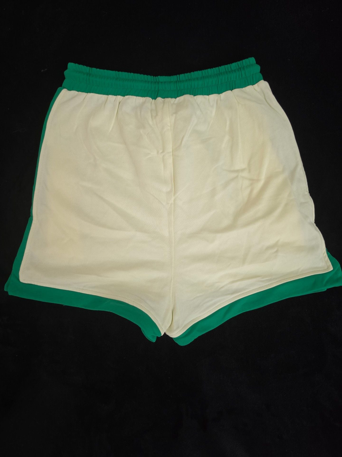 Fantastic Fawn Shorts Size S White Green Sequin Athletic Lounge 3
