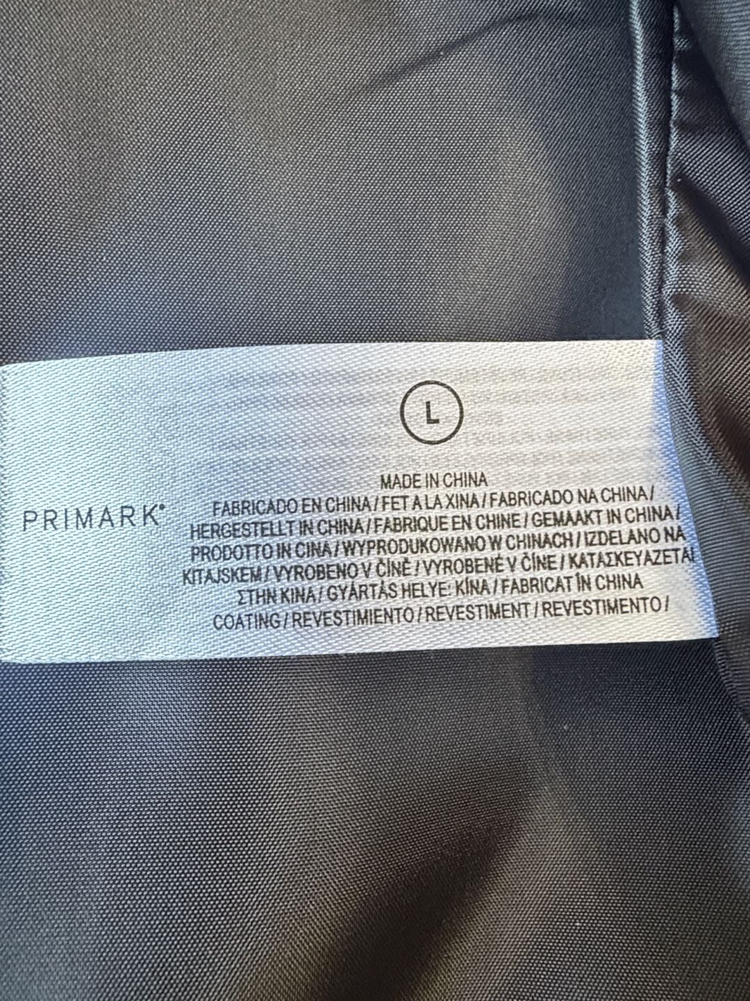 Primark Faux Leather Biker Jacket Size L Black 6