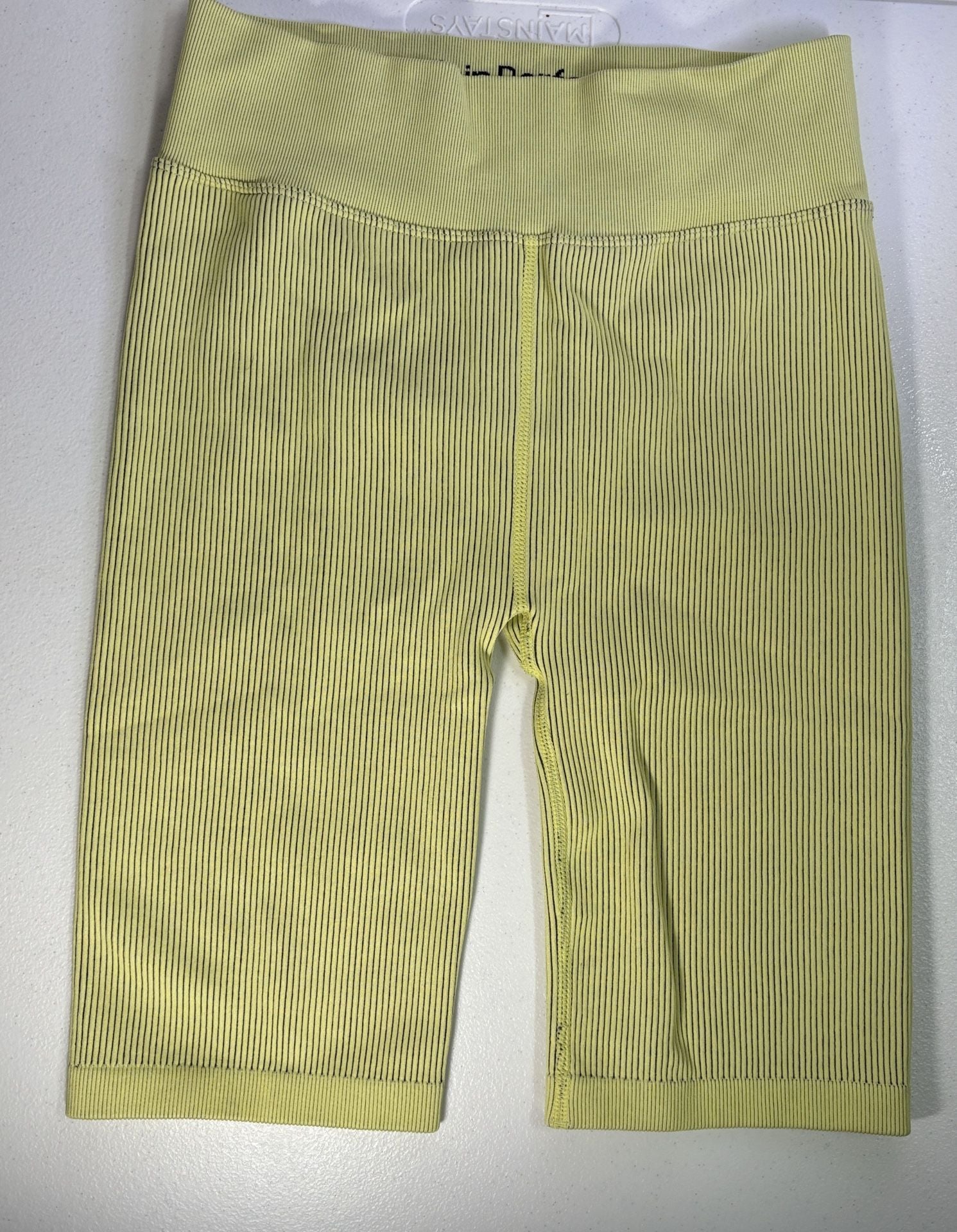 Calvin Klein Performance High Waist Biker Shorts Yellow 3