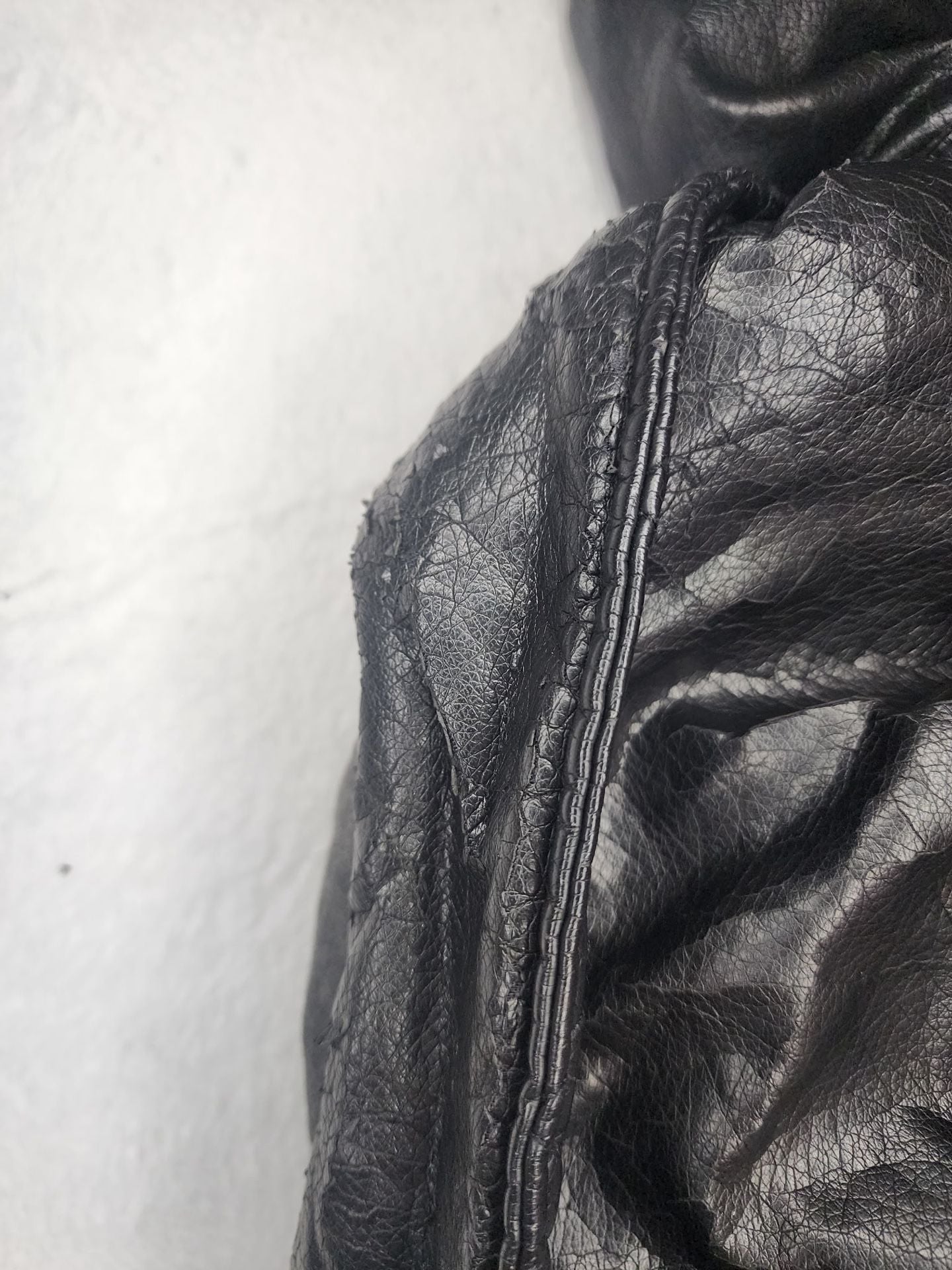 Levi's Faux Leather Hooded Trucker Jacket XL Black 11