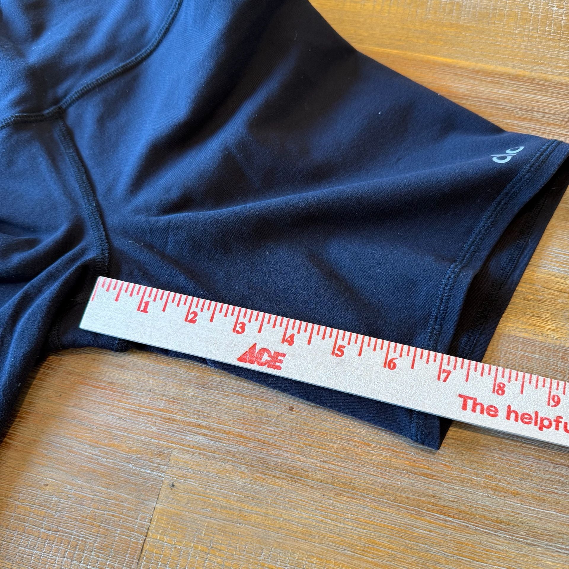Alo Yoga Ribbed Biker Shorts Black High Waist Seamless Athletic Women Sz S Small 5