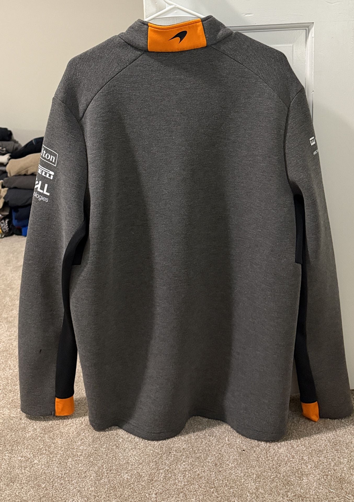 McLaren F1 Team 1/4 Zip Pullover XL Grey Sponsor Print 4