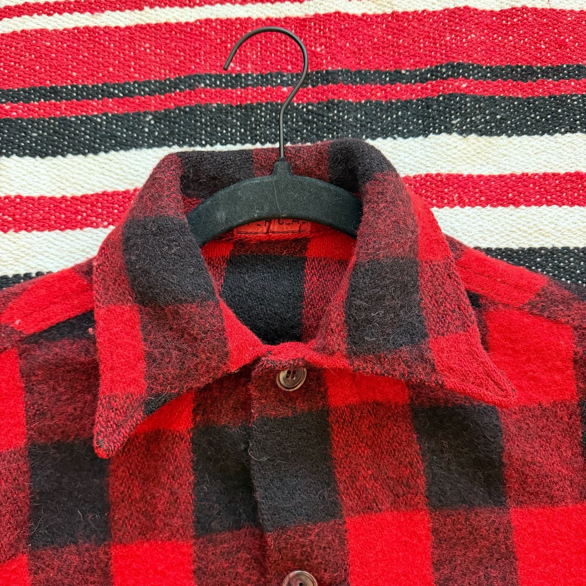 Rare 40s PENNEYS SPORTCLAD Buffalo Plaid Wool Jacket Variant Sz S 9