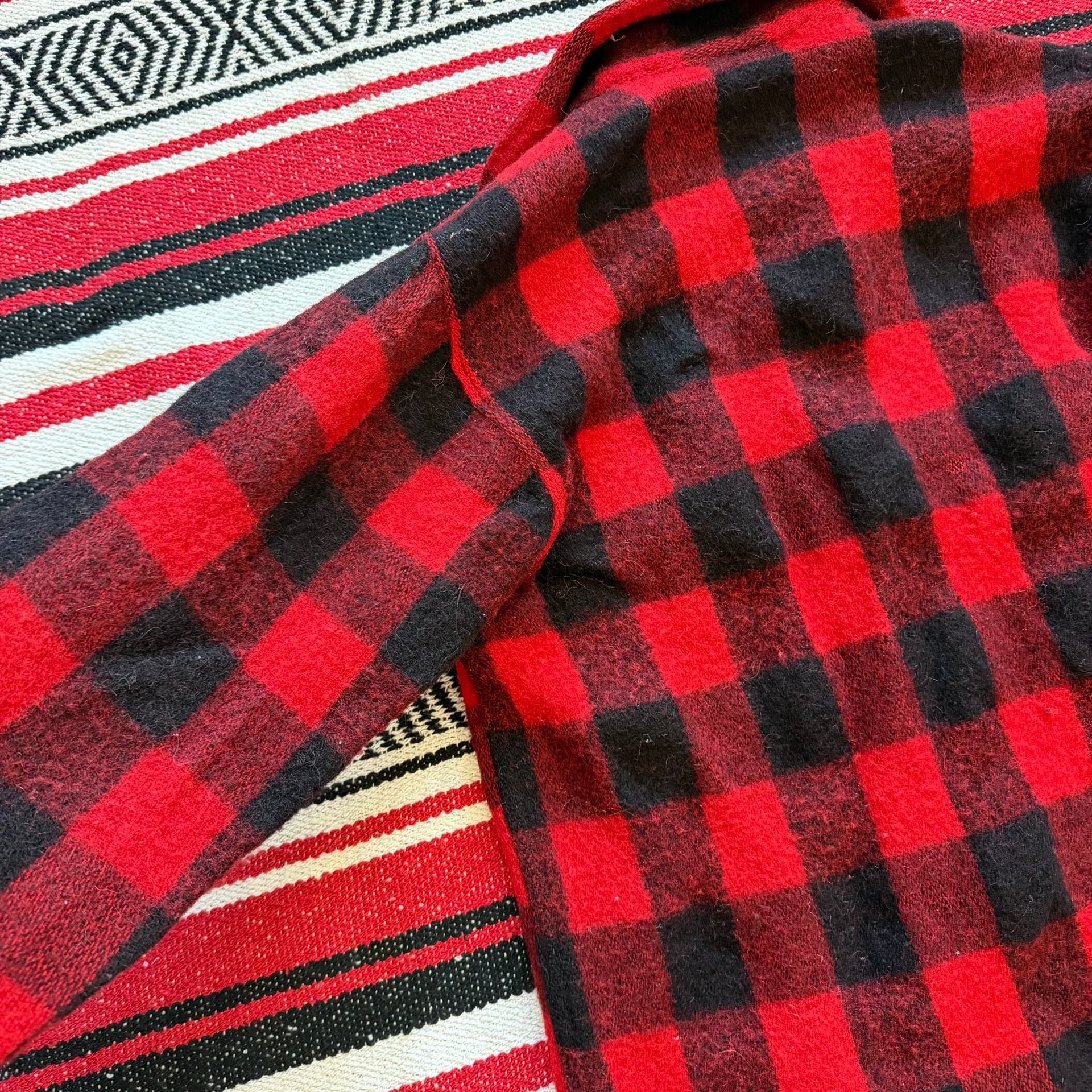 Rare 40s PENNEYS SPORTCLAD Buffalo Plaid Wool Jacket Variant Sz S 10