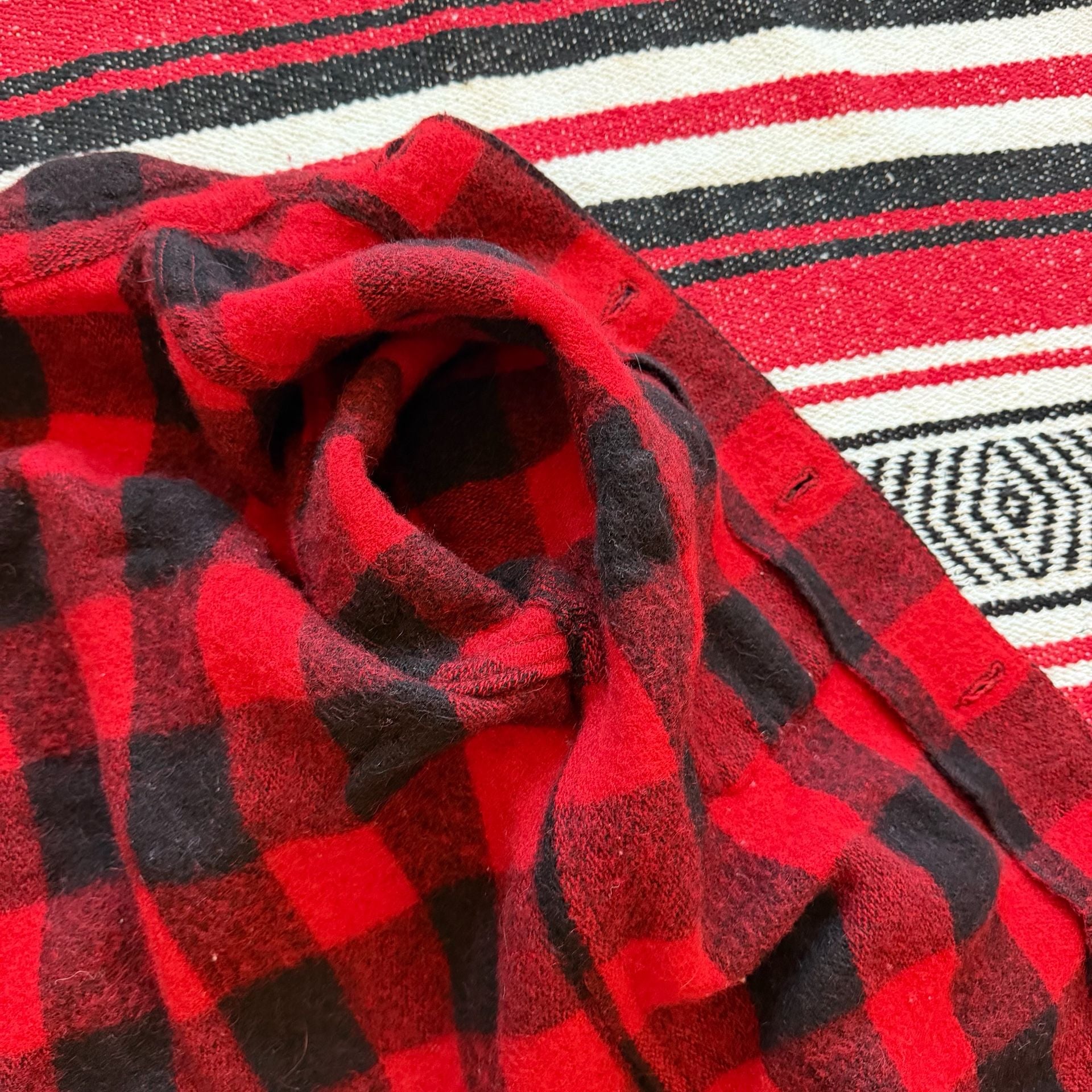Rare 40s PENNEYS SPORTCLAD Buffalo Plaid Wool Jacket Variant Sz S 11