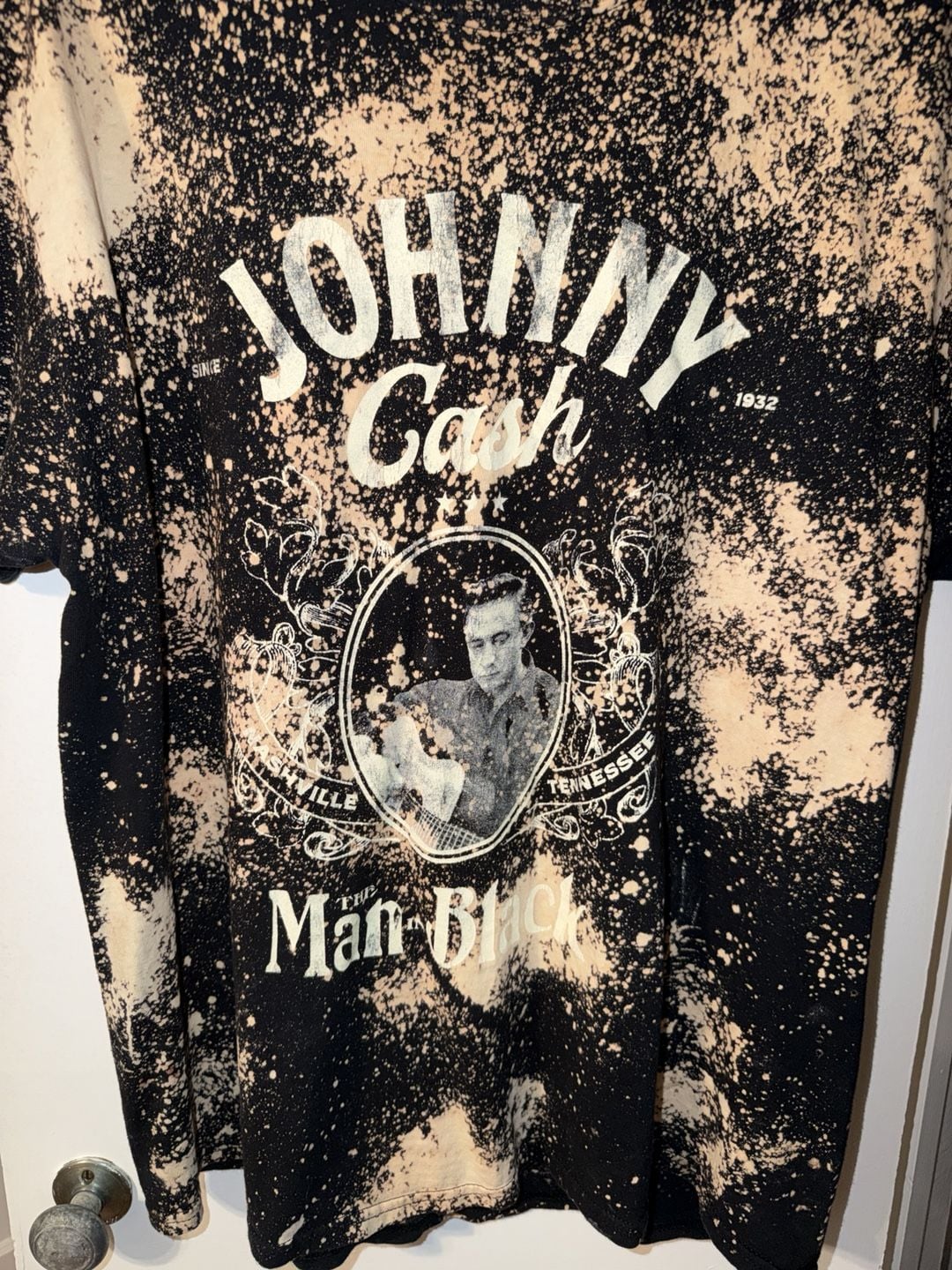 Johnny Cash Bleached Graphic T-Shirt 3