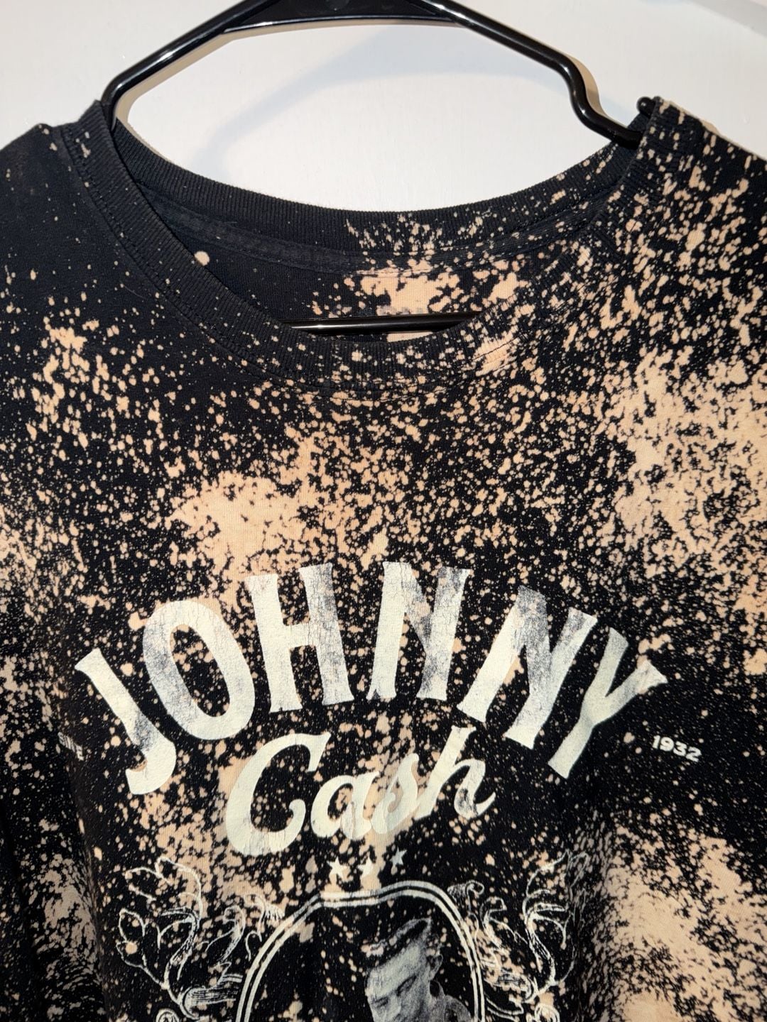 Johnny Cash Bleached Graphic T-Shirt 4