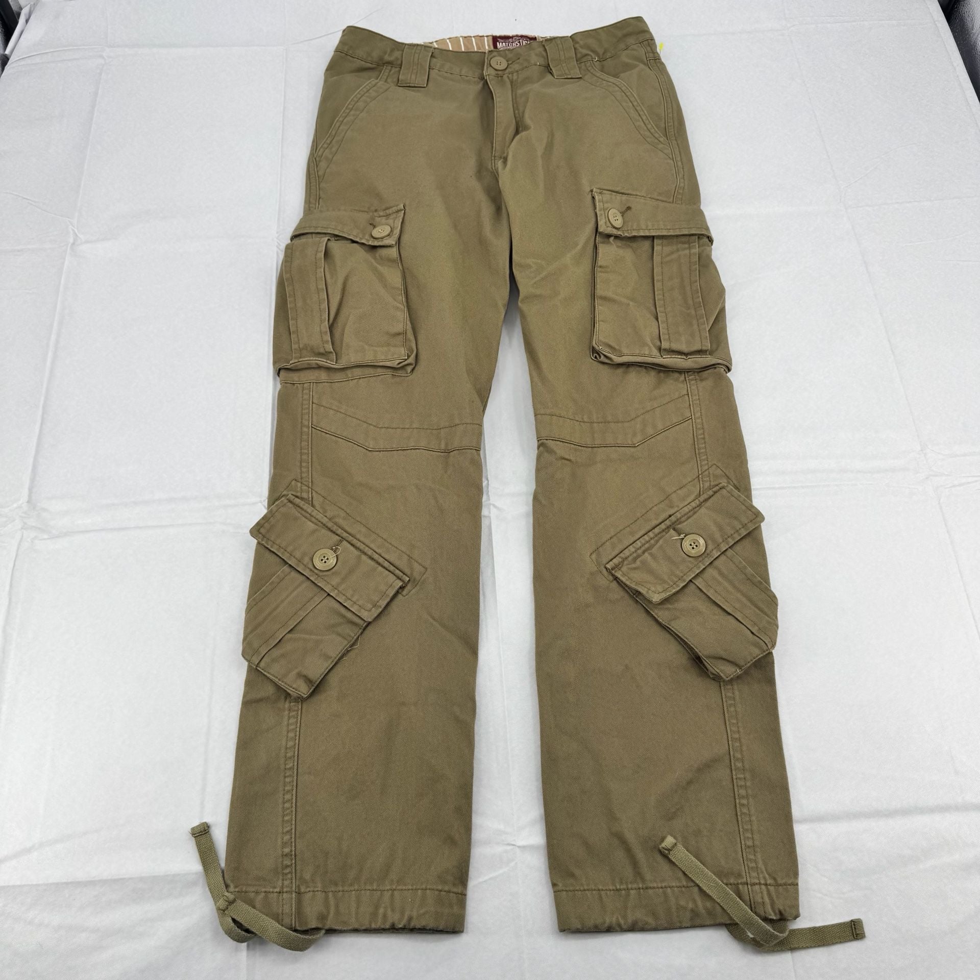 Matchstick Cargo Pants Size 30x30 Khaki Cotton Multi Pocket 2