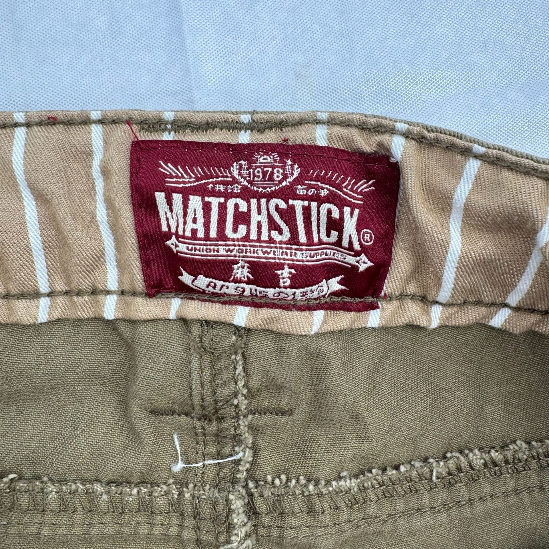 Matchstick Cargo Pants Size 30x30 Khaki Cotton Multi Pocket 3