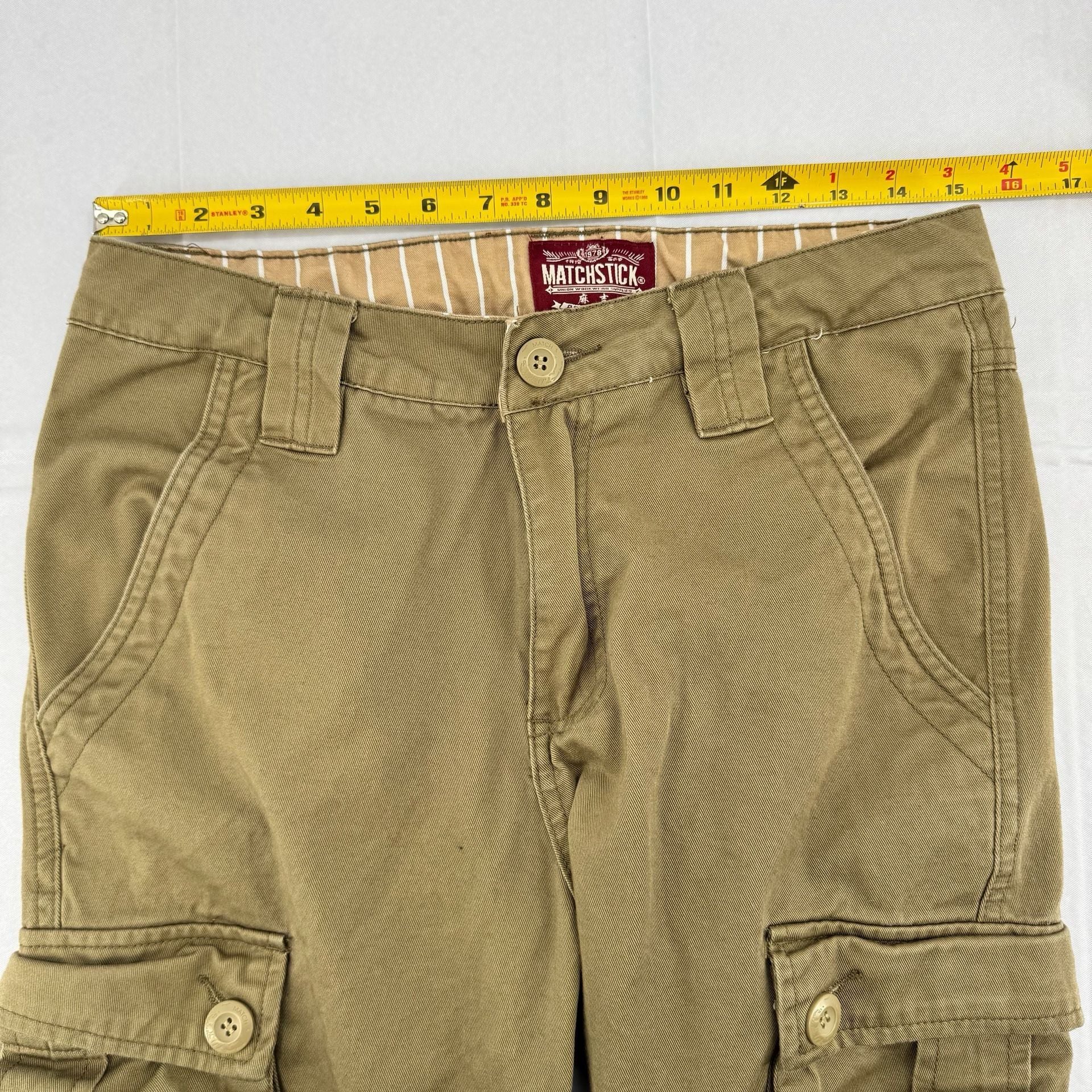 Matchstick Cargo Pants Size 30x30 Khaki Cotton Multi Pocket 5