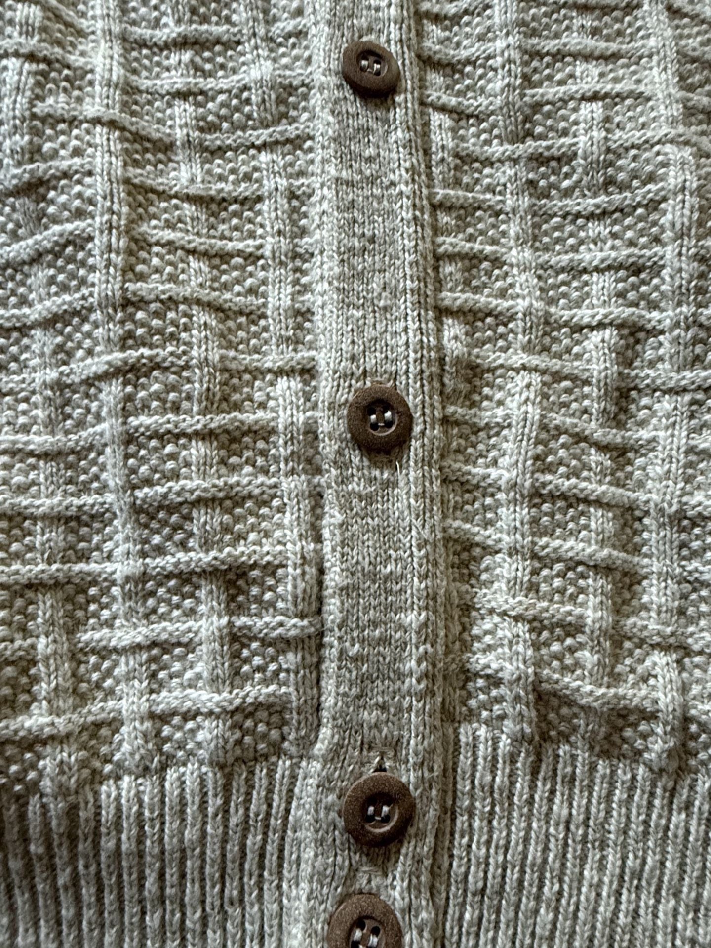 Shenandoah Knit Sweater Vest Size L Beige Button Up V-Neck. Mens 5