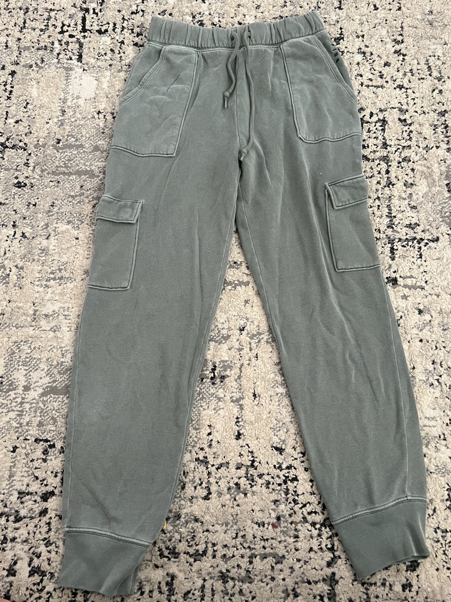 PINK Victoria's Secret Cargo Sweatpants Size S Green 1