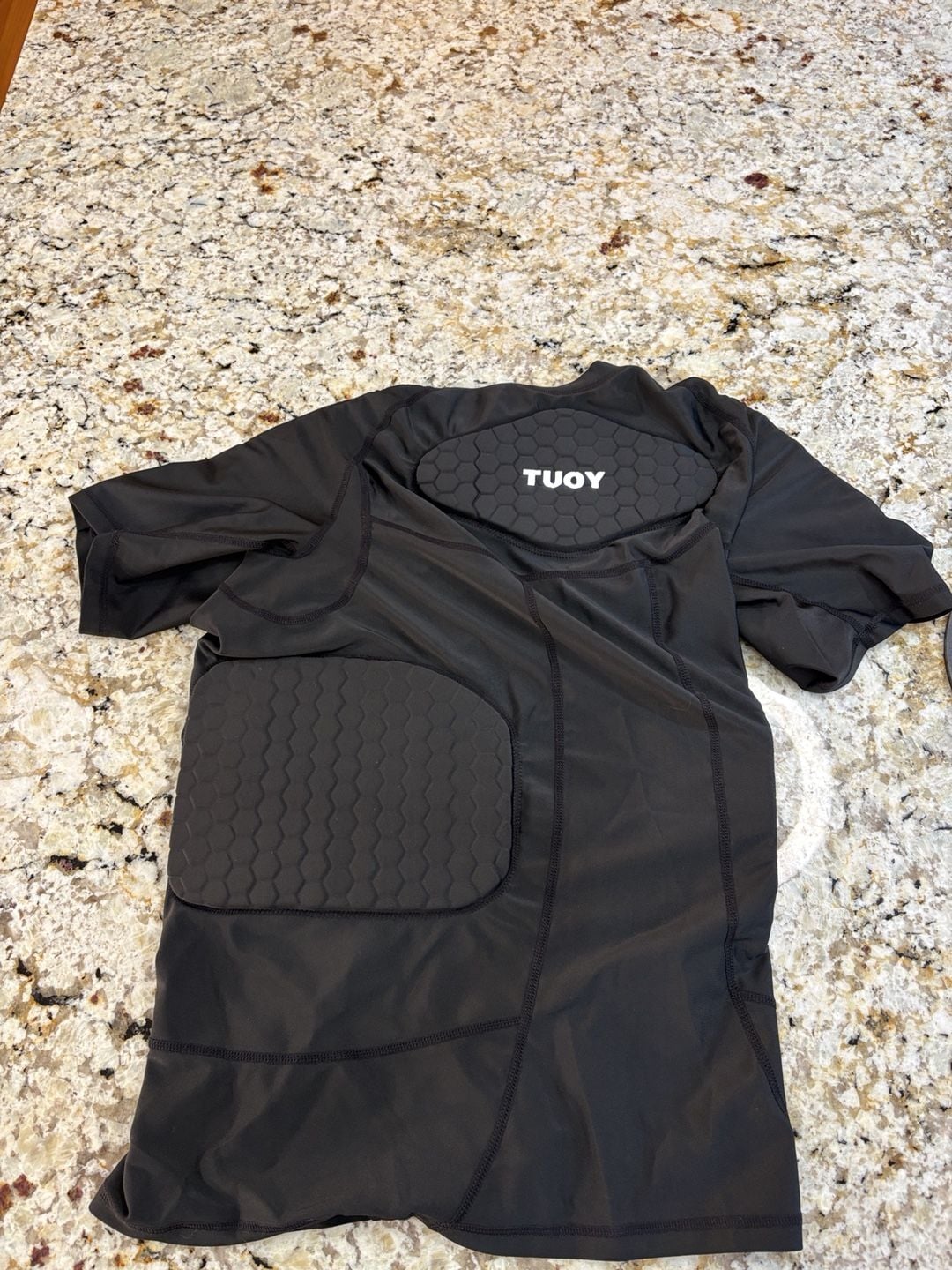 TUOY Padded Compression Shirt Size M Black Athletic Protective 1