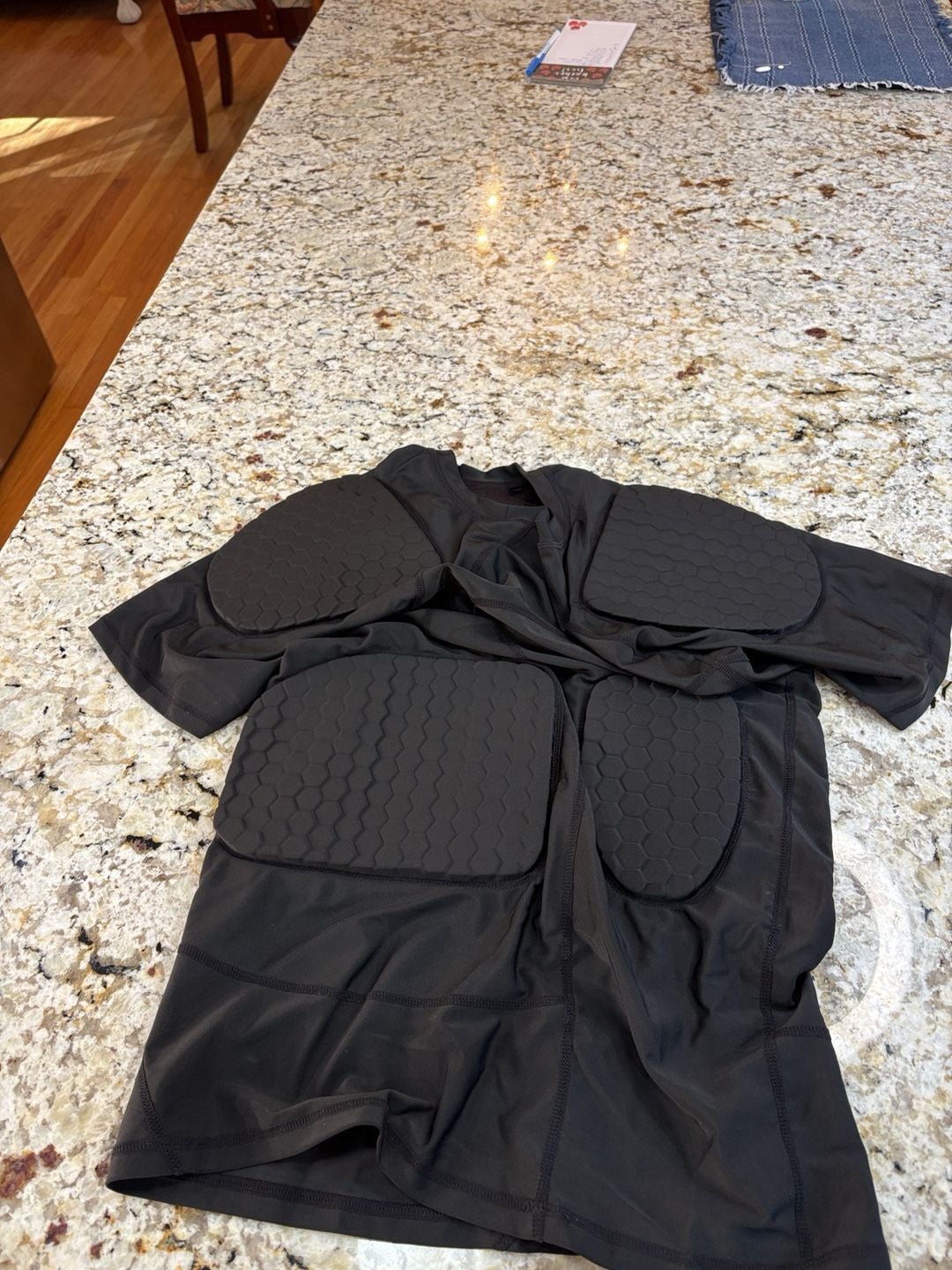 TUOY Padded Compression Shirt Size M Black Athletic Protective 2