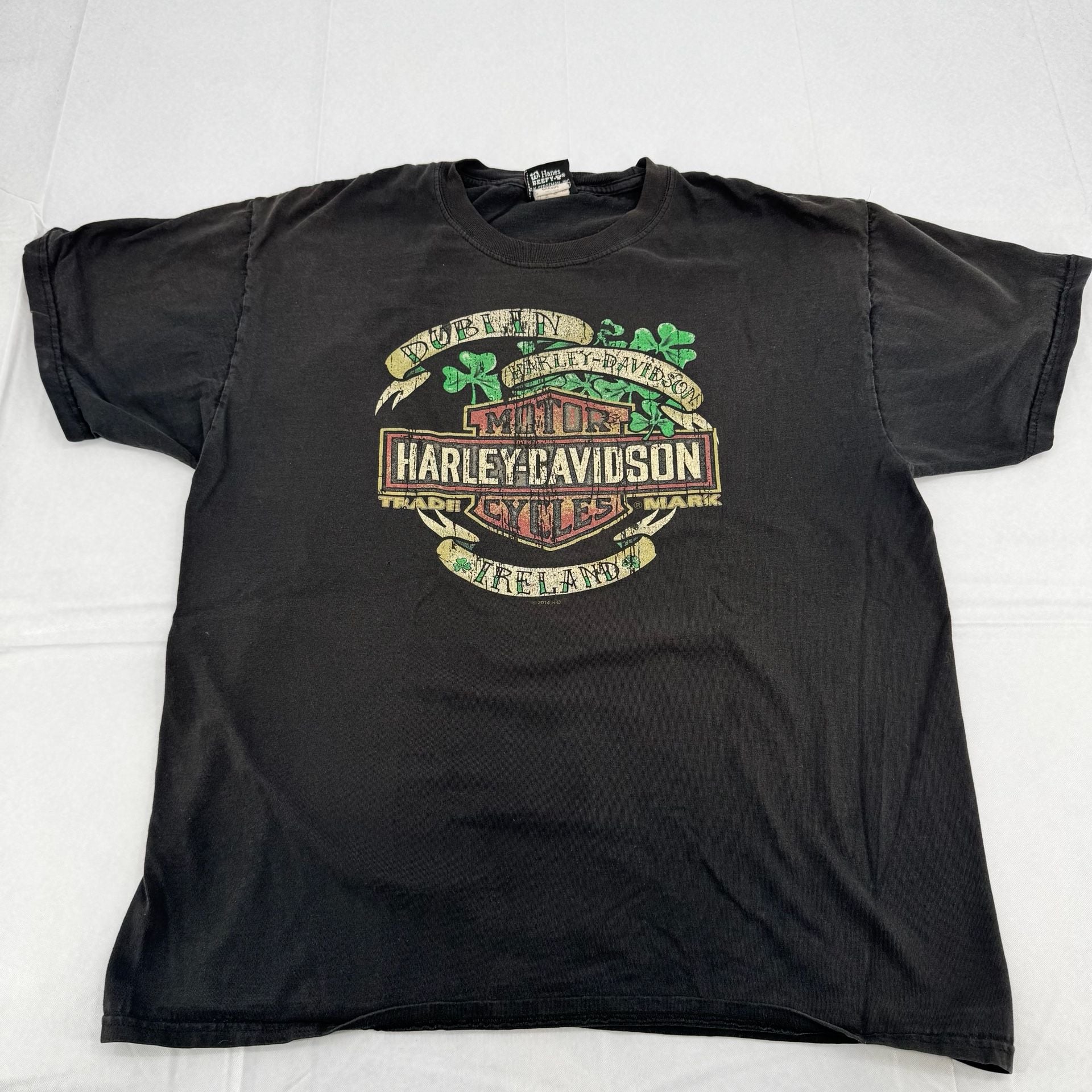 Harley Davidson Dublin T-Shirt Size Large Black Irish Blood American Heart 2