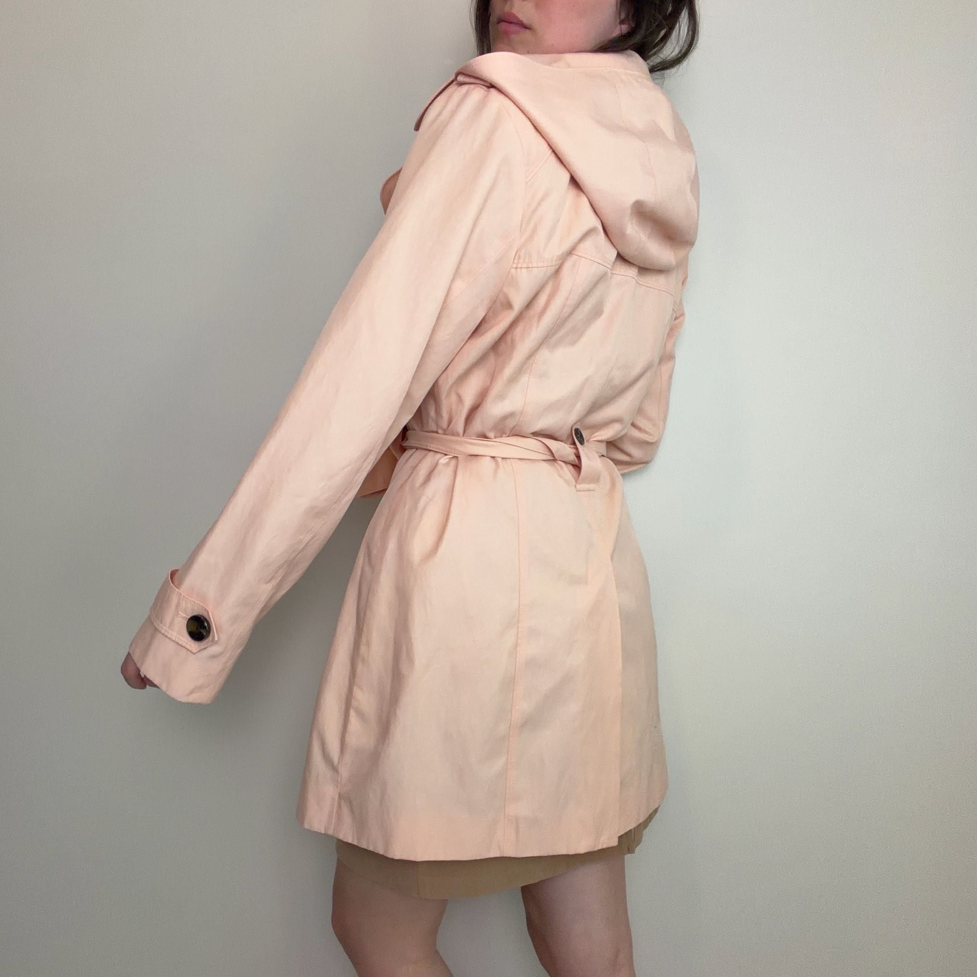 London Fog Pink Trench Coat 4