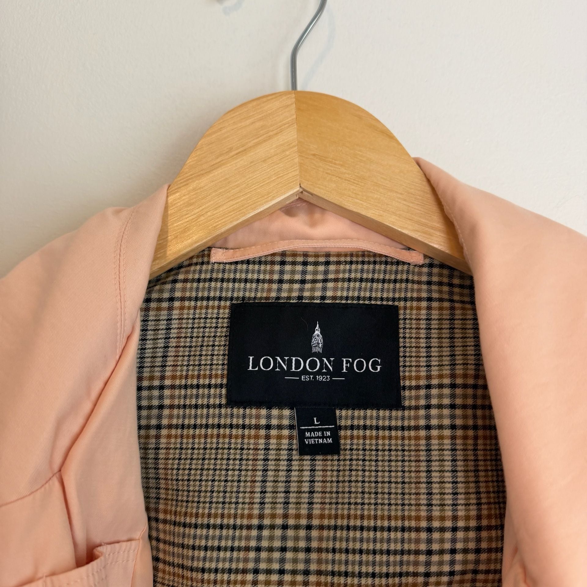 London Fog Pink Trench Coat 6
