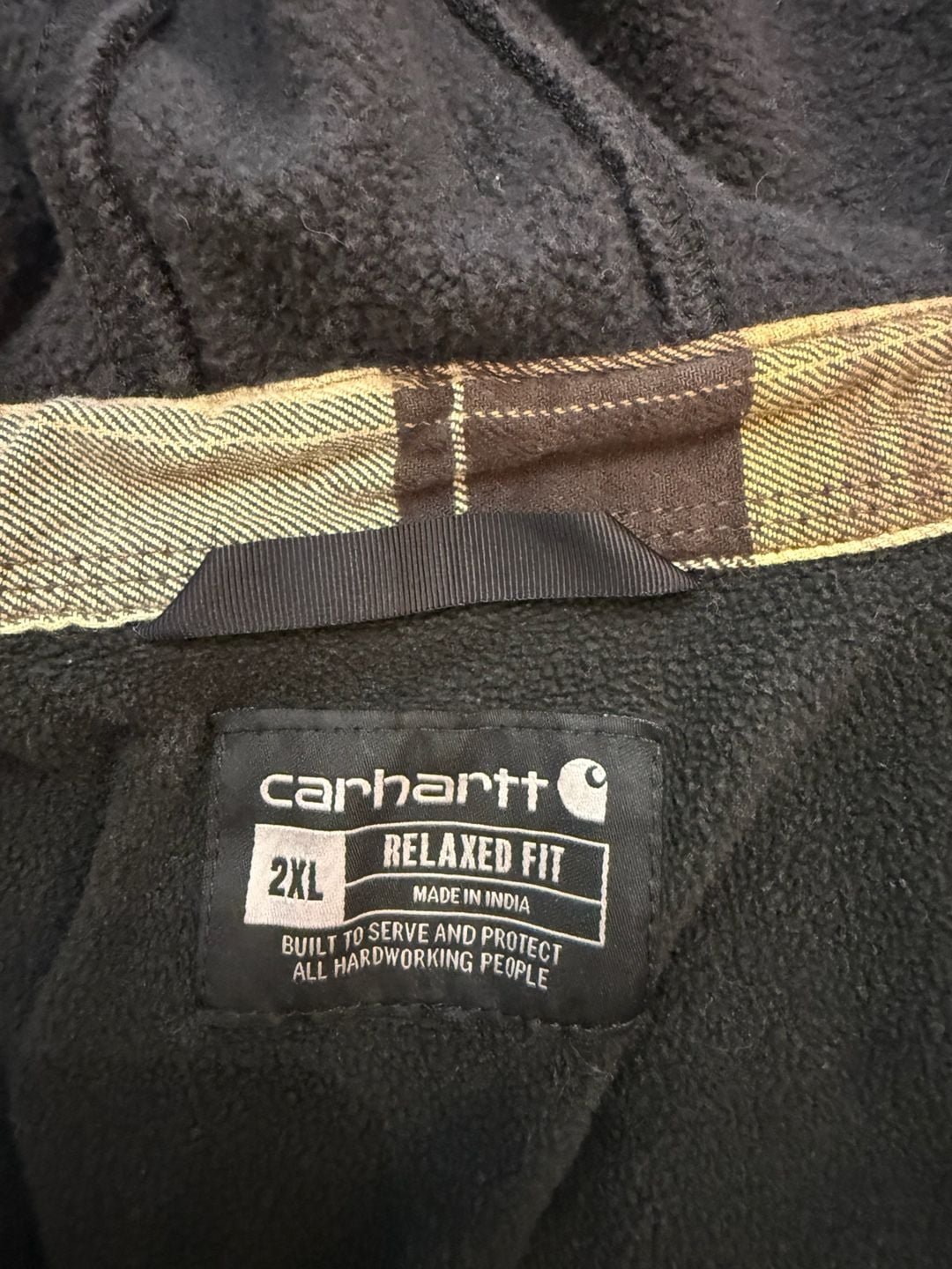 Carhartt Plaid Hooded Shirt Jacket Size 2xl 4