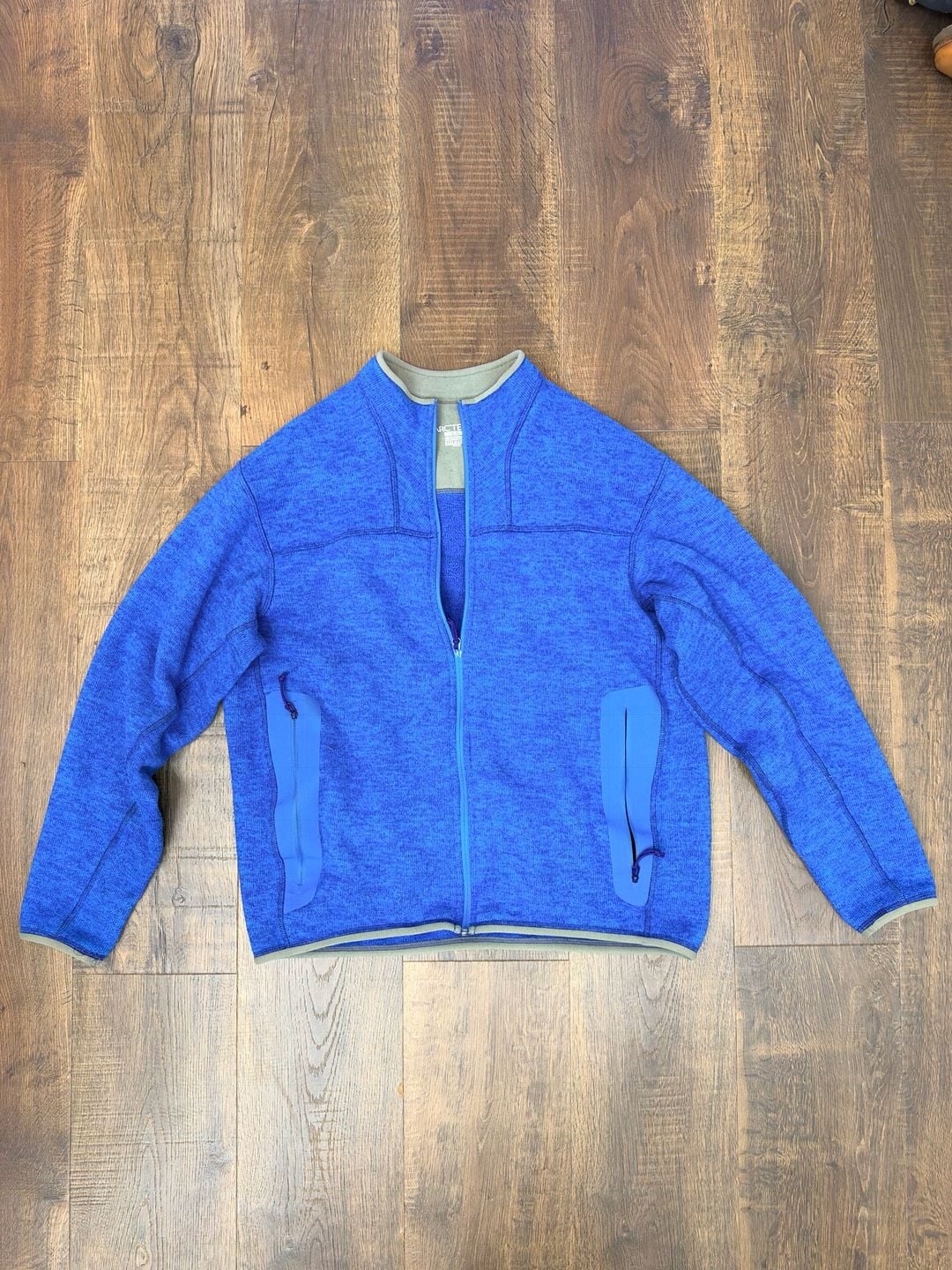 Arc'Teryx Full Zip Fleece Jacket Size L Blue Polartec 2