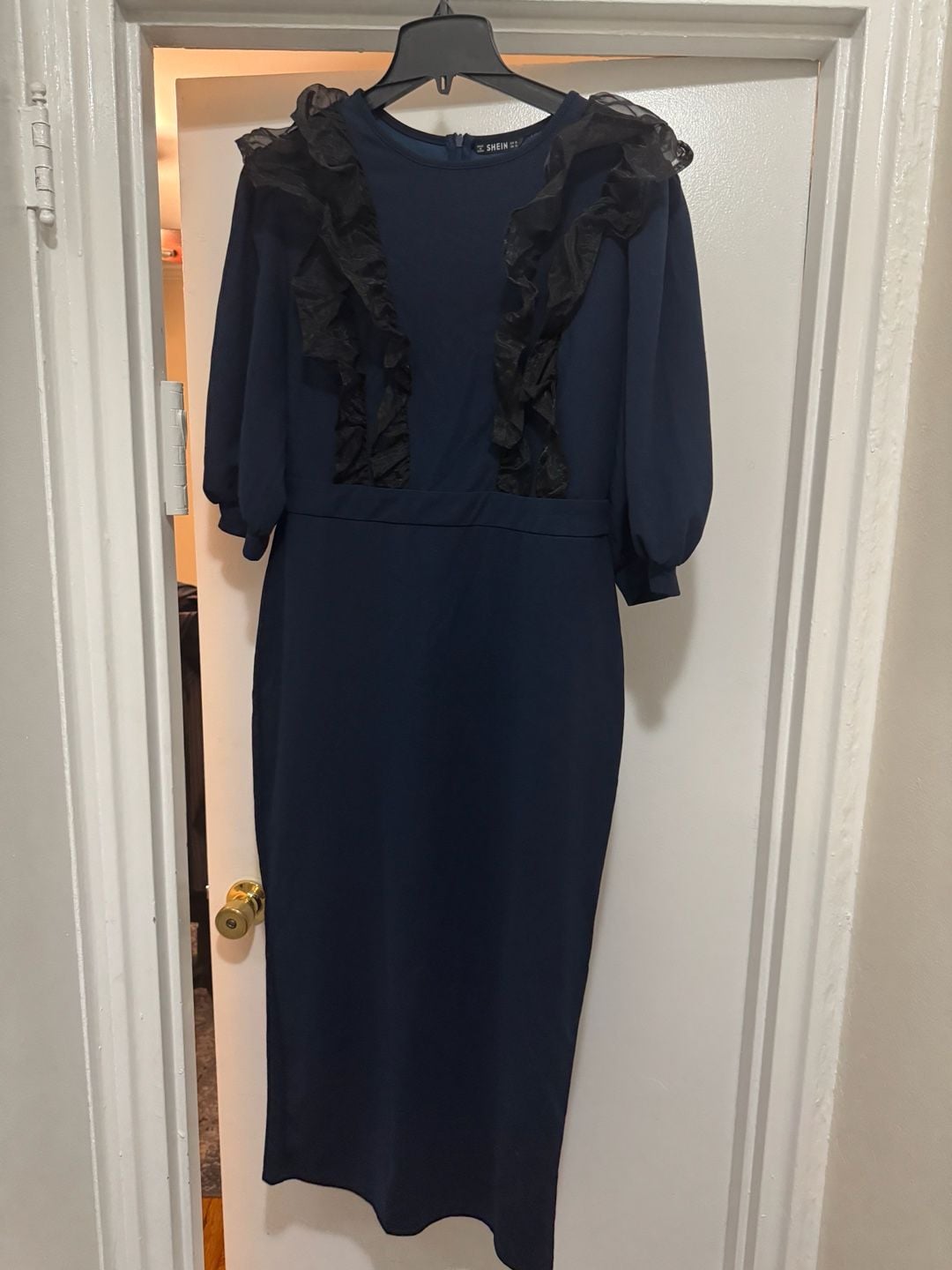 Navy Ruffle Jumpsuit 4