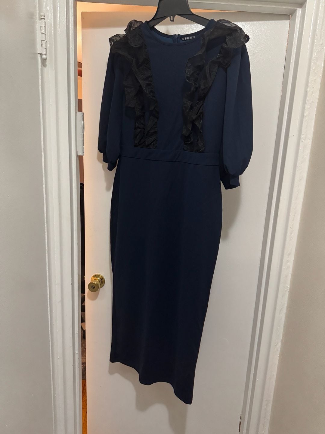 Navy Ruffle Jumpsuit 6