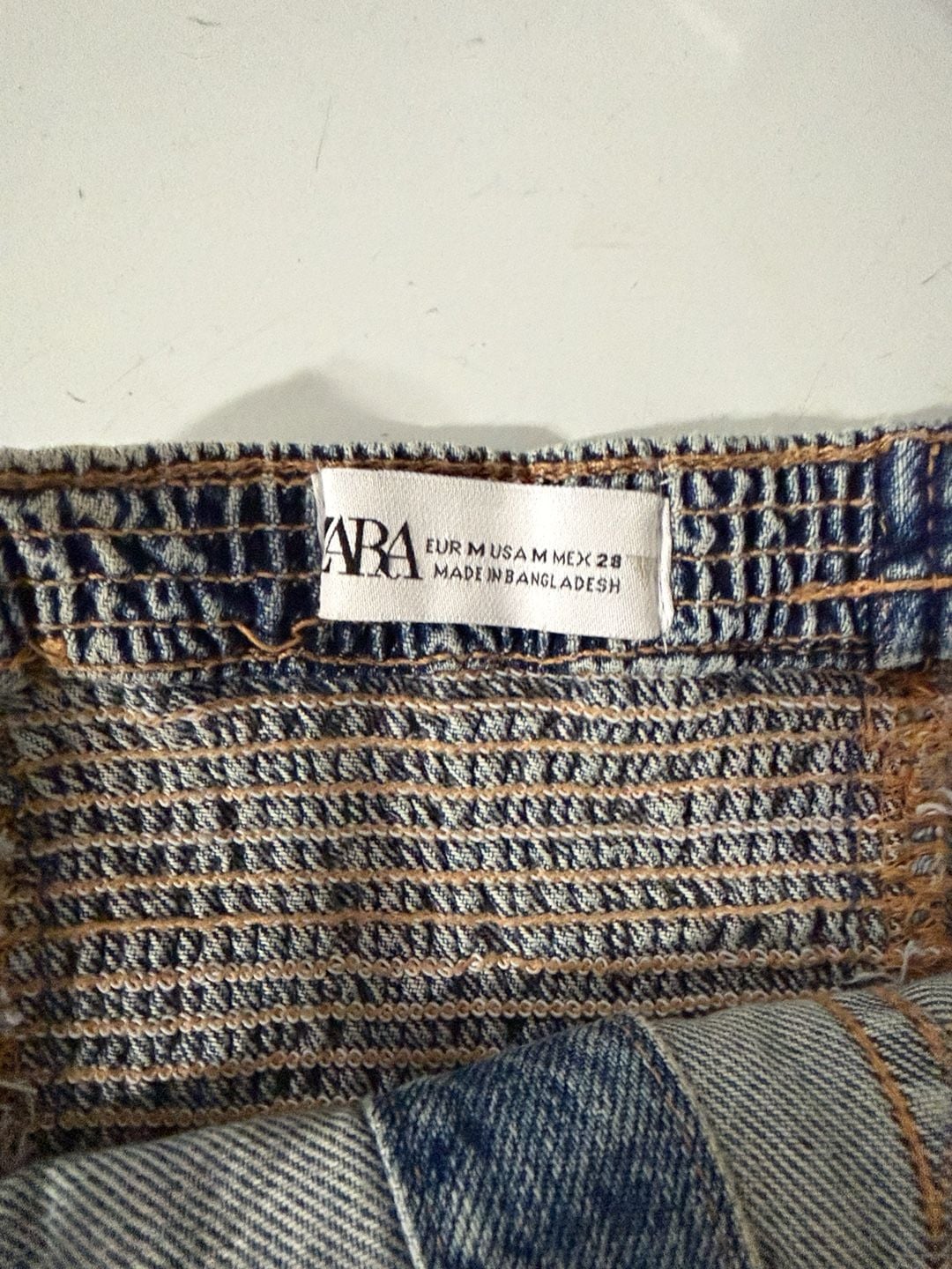 Zara Denim Jumpsuit Size M Blue Cargo Overalls 4
