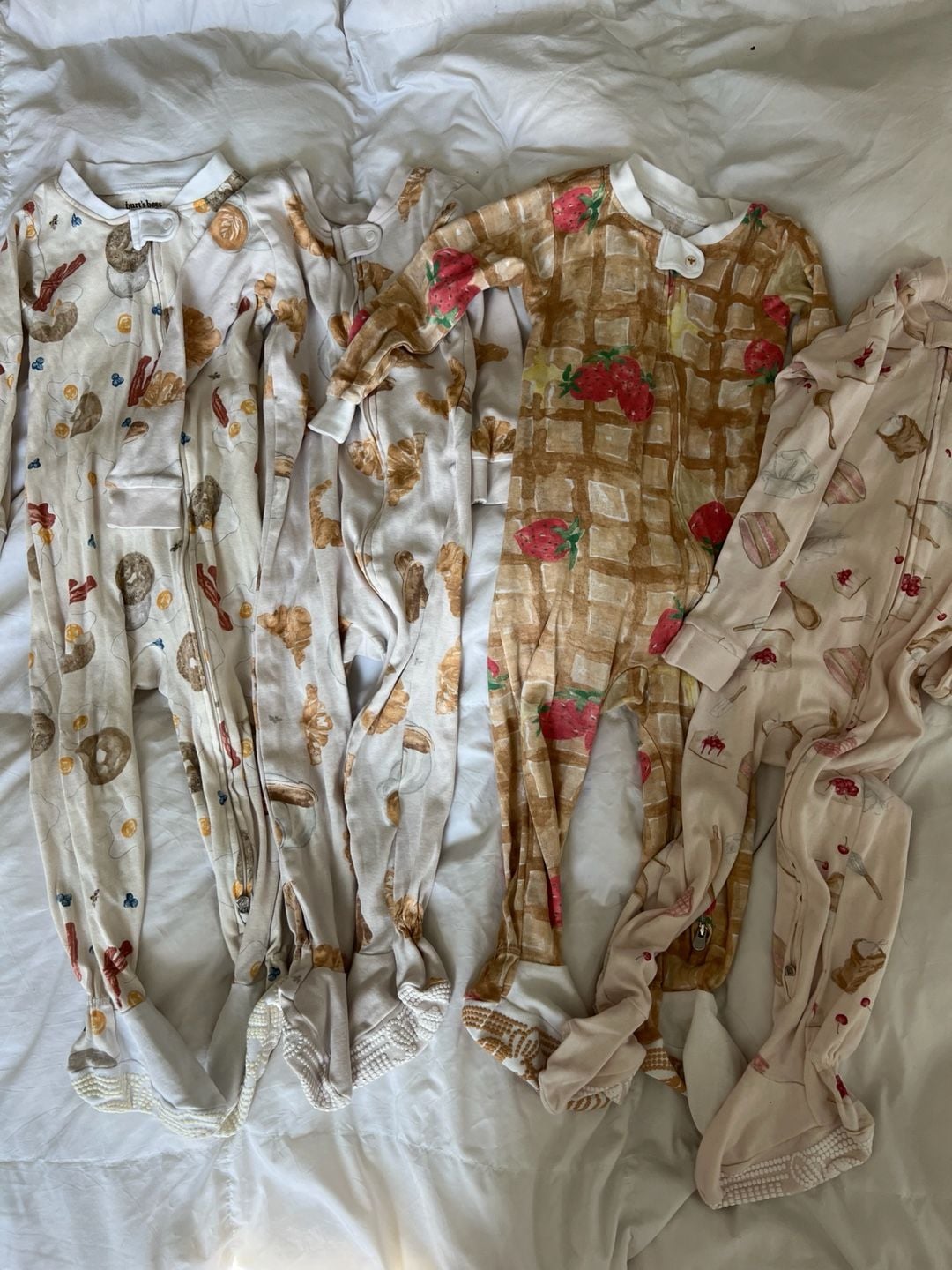 Burt's Bees Baby Pajama Bundle(4) Food Prints Size 18 Months 4