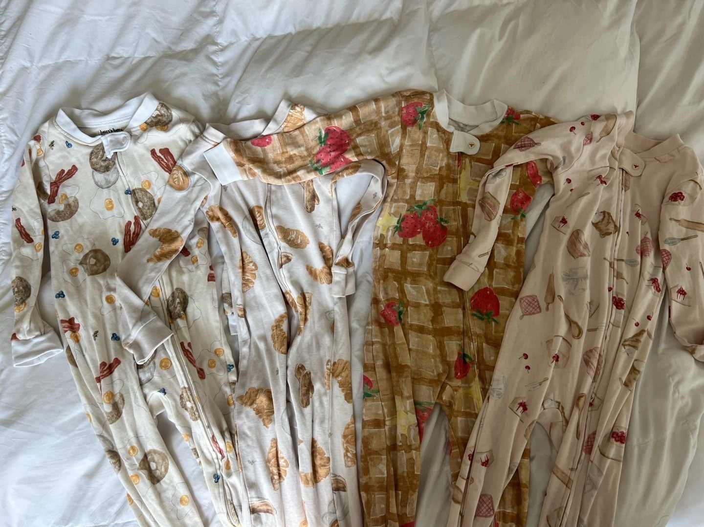 Burt's Bees Baby Pajama Bundle(4) Food Prints Size 18 Months 2