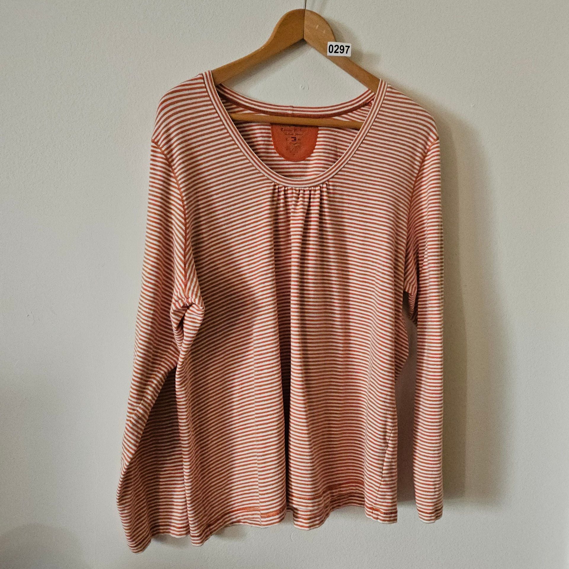 Tommy Hilfiger Orange Striped Shirt 297 2