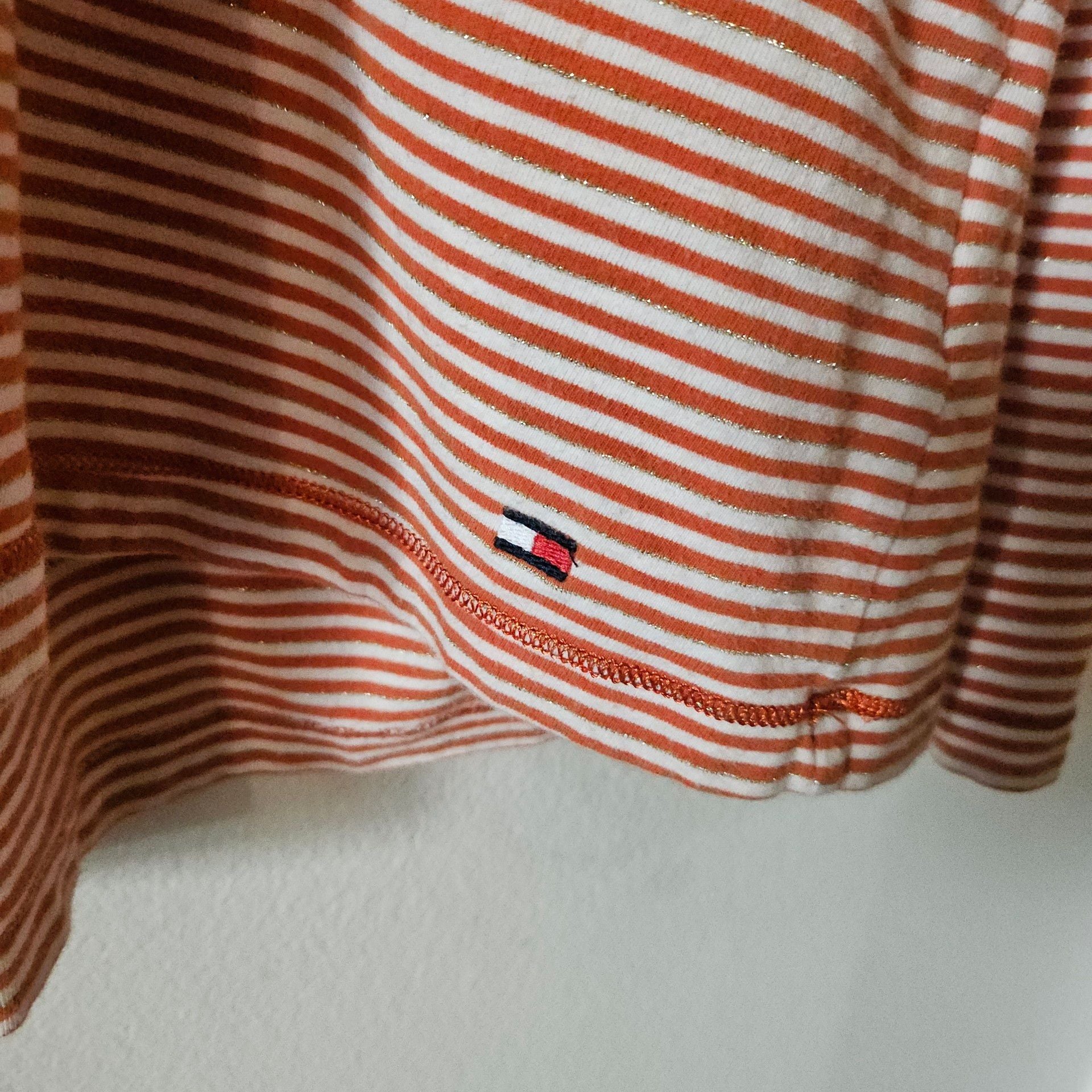 Tommy Hilfiger Orange Striped Shirt 297 5